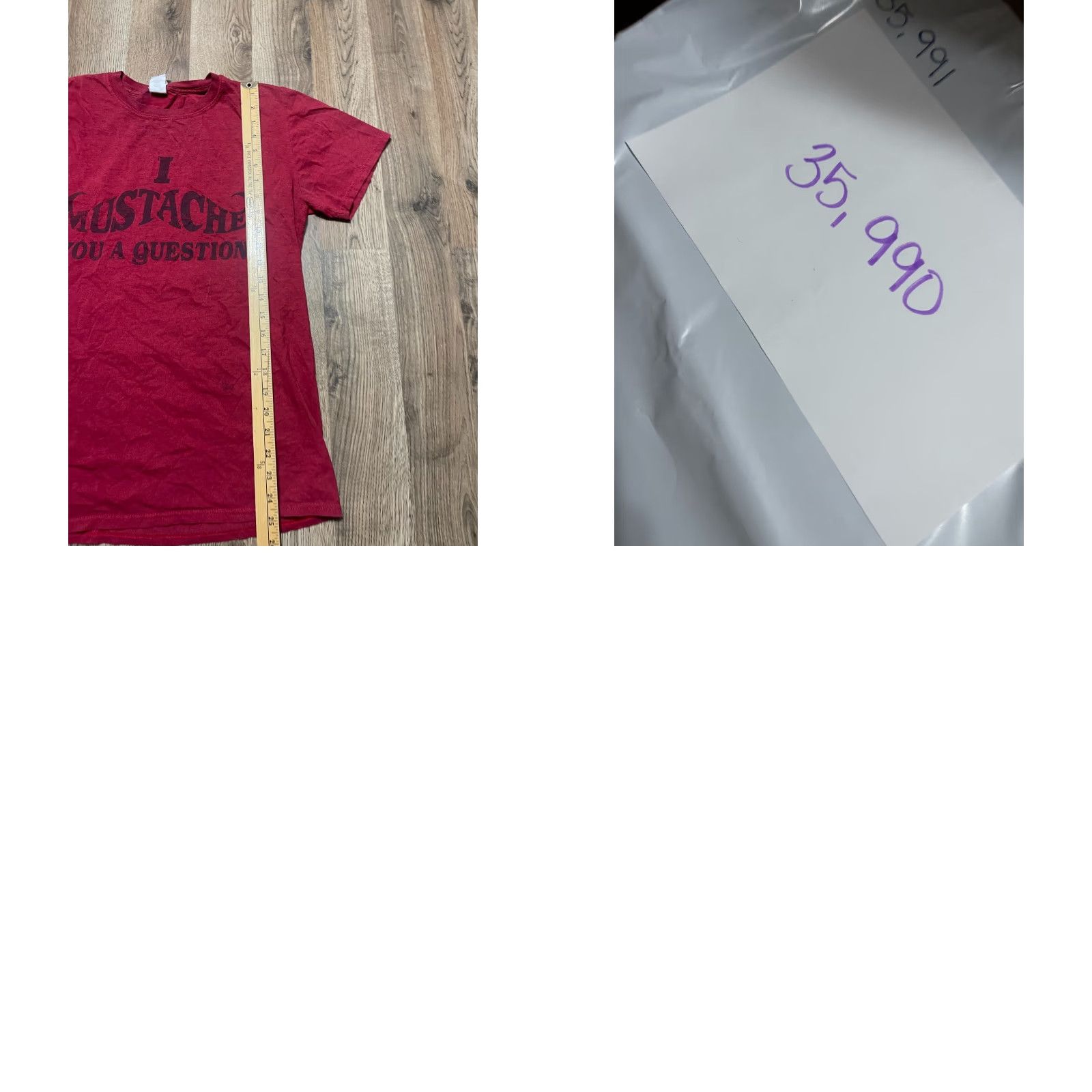 Gildan Gildan Shirt Mens Size M, Red Black, I mustache you a question Humor T-Shirt Size US M / EU 48-50 / 2 - 8 Thumbnail