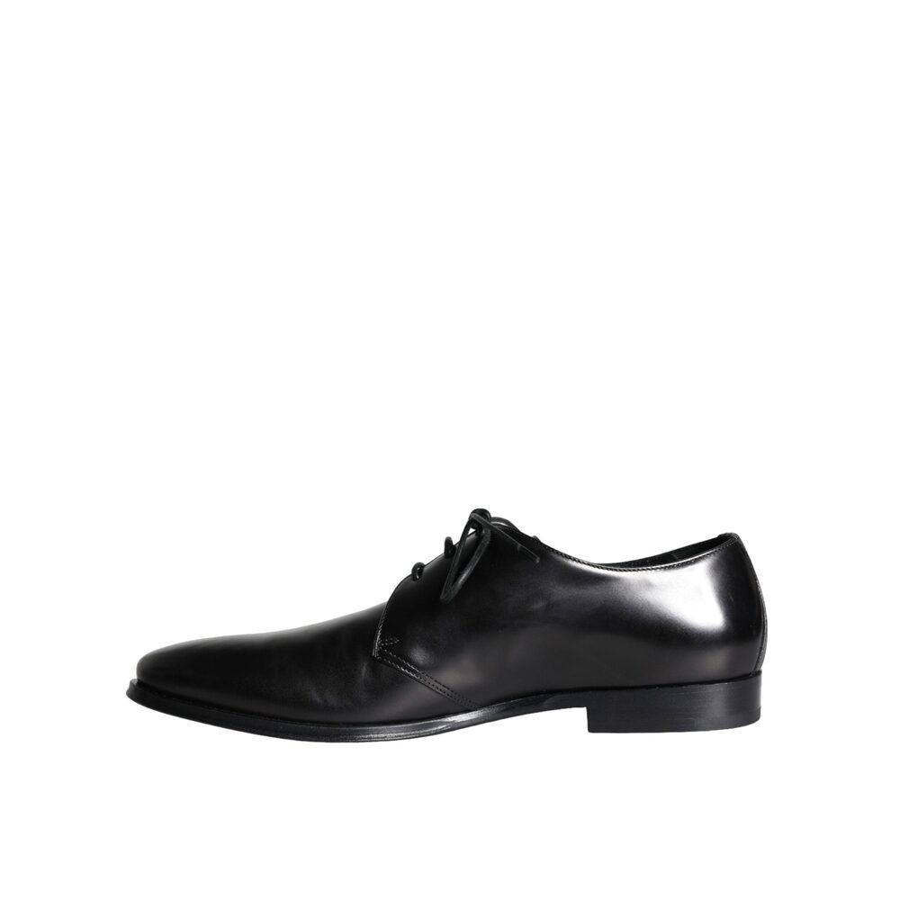 Dolce & Gabbana Dolce & Gabbana Black Calfskin Leather Derby Men Dress Shoes Size US 10 / EU 43 - 5 Thumbnail
