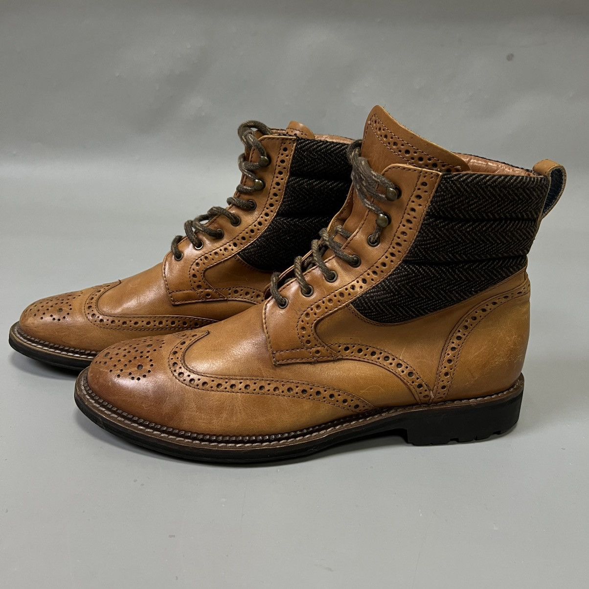 Leather Leather Brogue Boots Cowboy y2k D.H. Pollak boots Vibram men Size US 7.5 / EU 40-41 - 6 Thumbnail