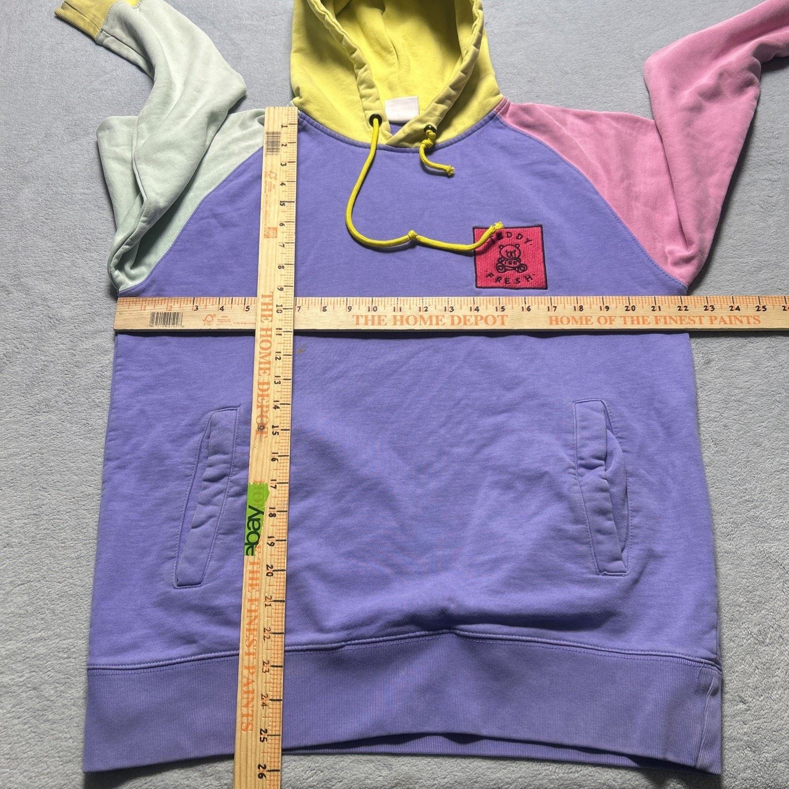 Teddy Fresh Teddy Fresh Color Block Pastel Hoodie Small Patchwork Stains Size US S / EU 44-46 / 1 - 15 Thumbnail