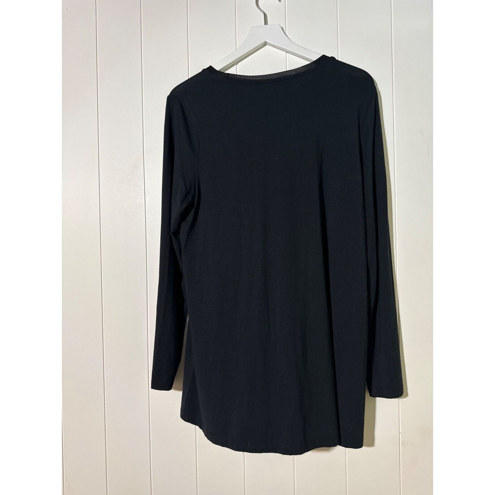 Halston H by Halston Shirt Women's Medium Ultra Soft Tunic Black Size M / US 6-8 / IT 42-44 - 3 Thumbnail