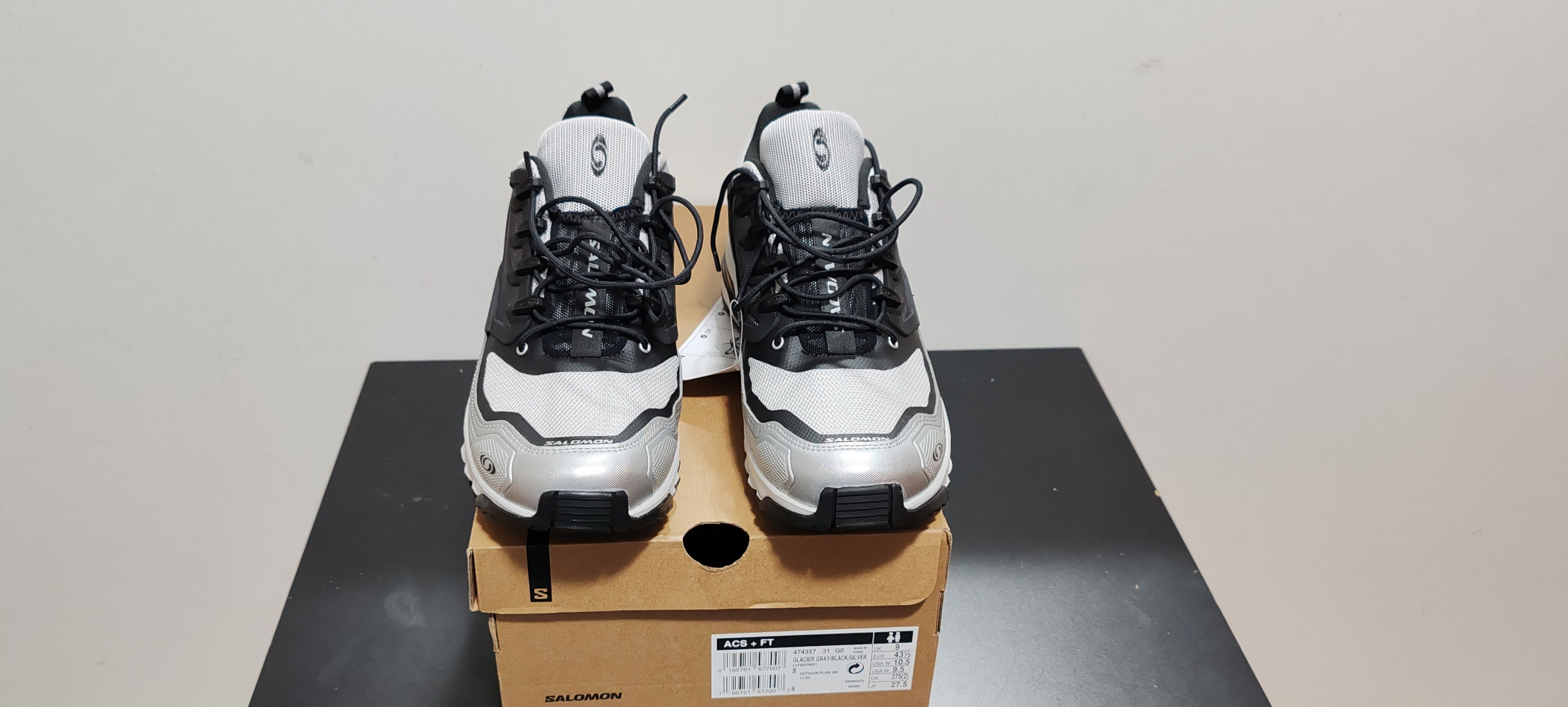 Salomon Salomon ACS +FT Glacier Gris/Black/Silver Tg:Eur 43 1/3 Size US 10.5 / EU 43-44 - 18 Thumbnail