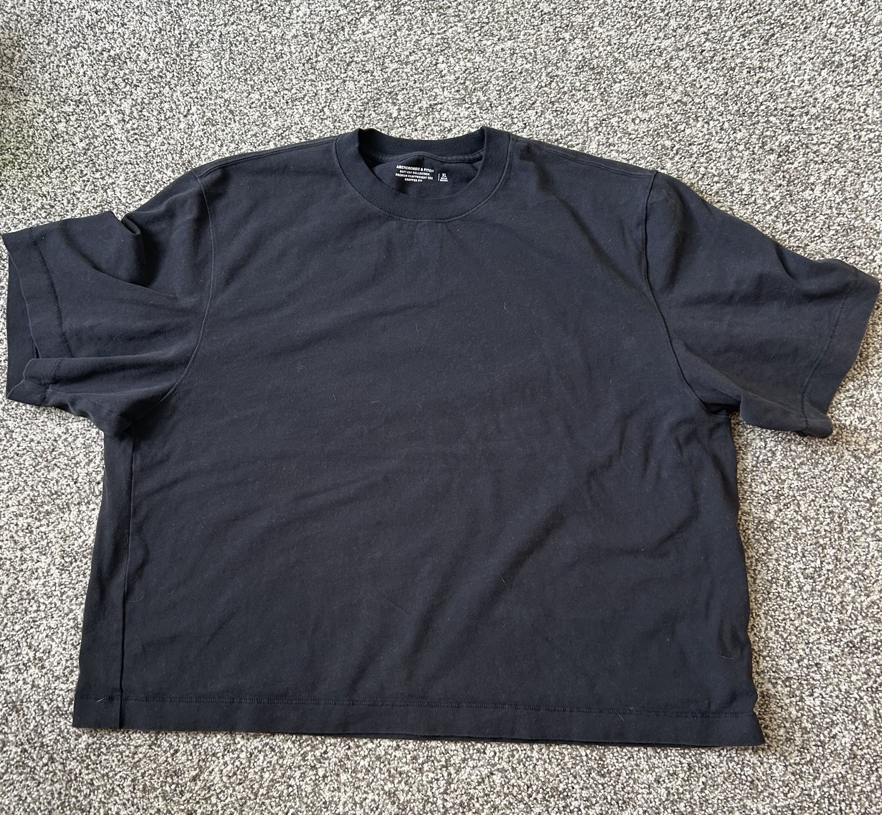 Abercrombie & Fitch Heavy Abercrombie Cropped Tee Size US XL / EU 56 / 4 - 1 Thumbnail