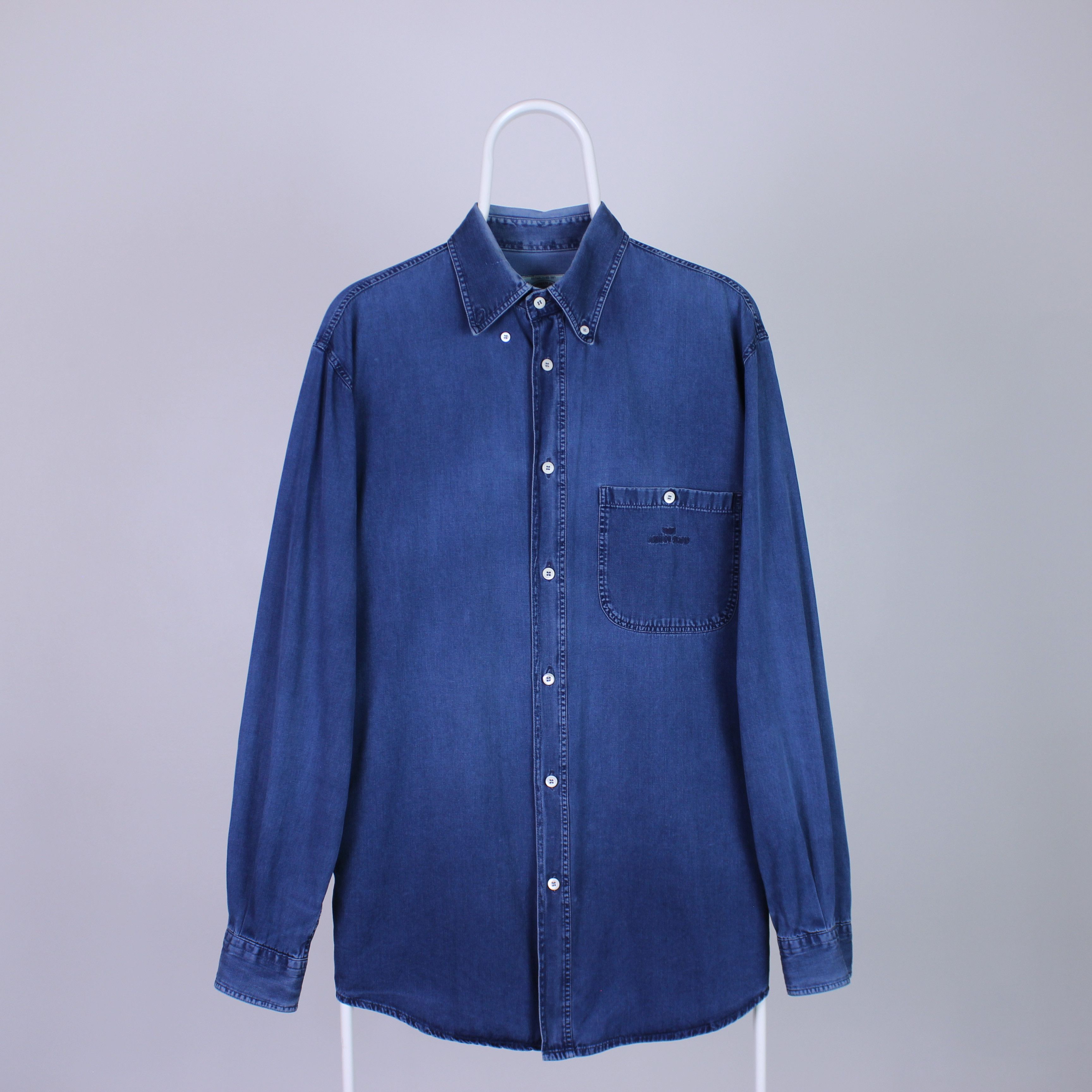 Armani Armani jeans denim blue shirt buttons ups L Size US L / EU 52-54 / 3 - 2 Thumbnail