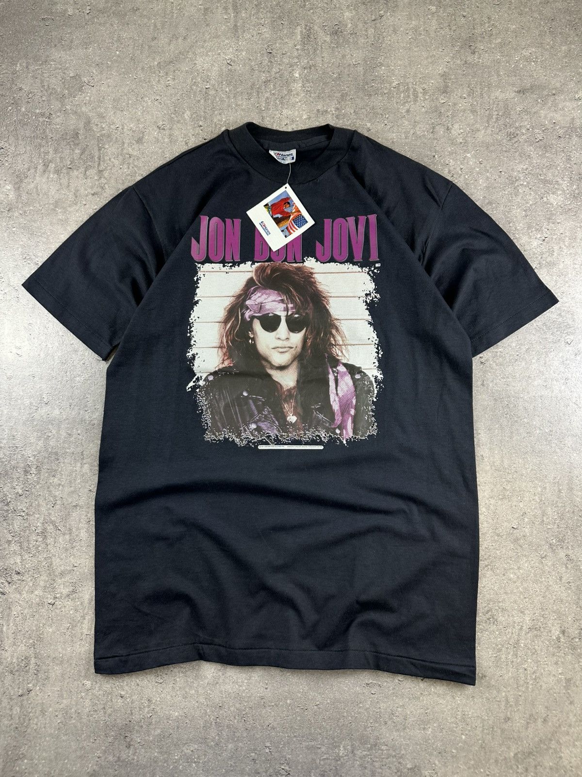 Hanes T-shirt tee Bon Jovi 1991 Captain Kidd Size US L / EU 52-54 / 3 - 1 Thumbnail