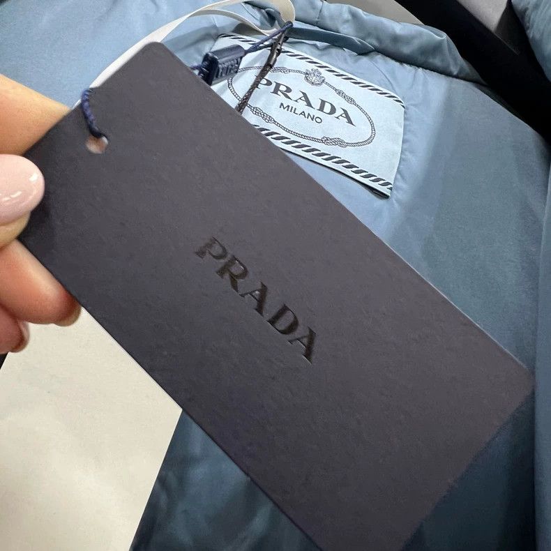 Prada Prada Black and blue patch triangle label down jacket Size M / US 6-8 / IT 42-44 - 5 Thumbnail