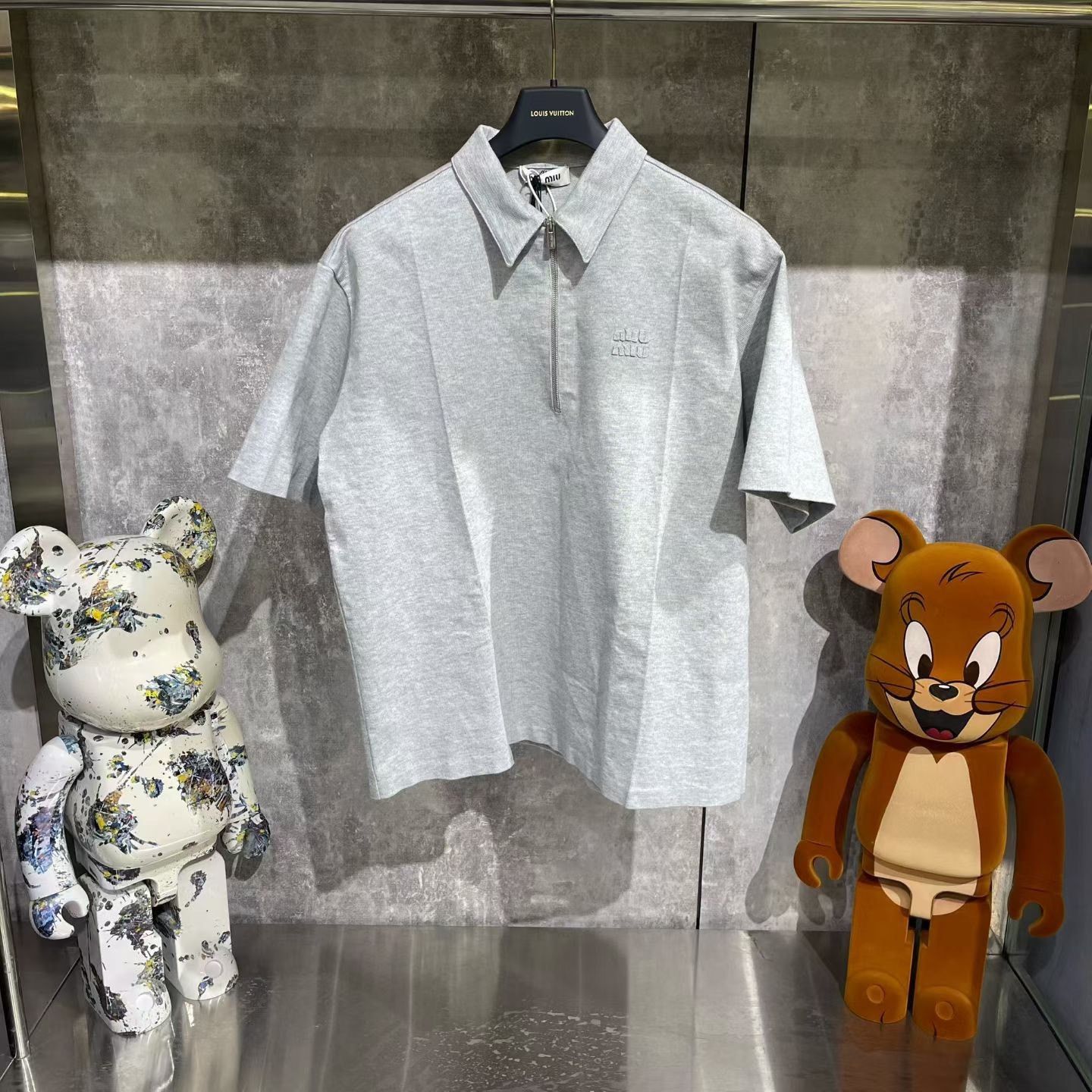 Miu Miu Miu Miu Gray Polo m Men Size US M / EU 48-50 / 2 - 1 Thumbnail