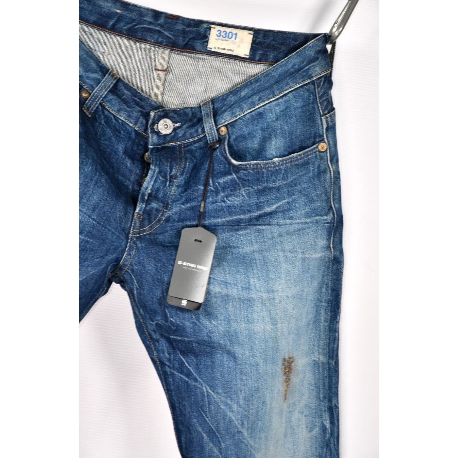G-Star G-Star Raw 3301 Low Tapered RL Ravage Denim Selvedge Red Listing Jea ns W31/L34 Men Blue Cotton 100% 34in Inseam Vintage-Style? Size US 31 - 3 Thumbnail