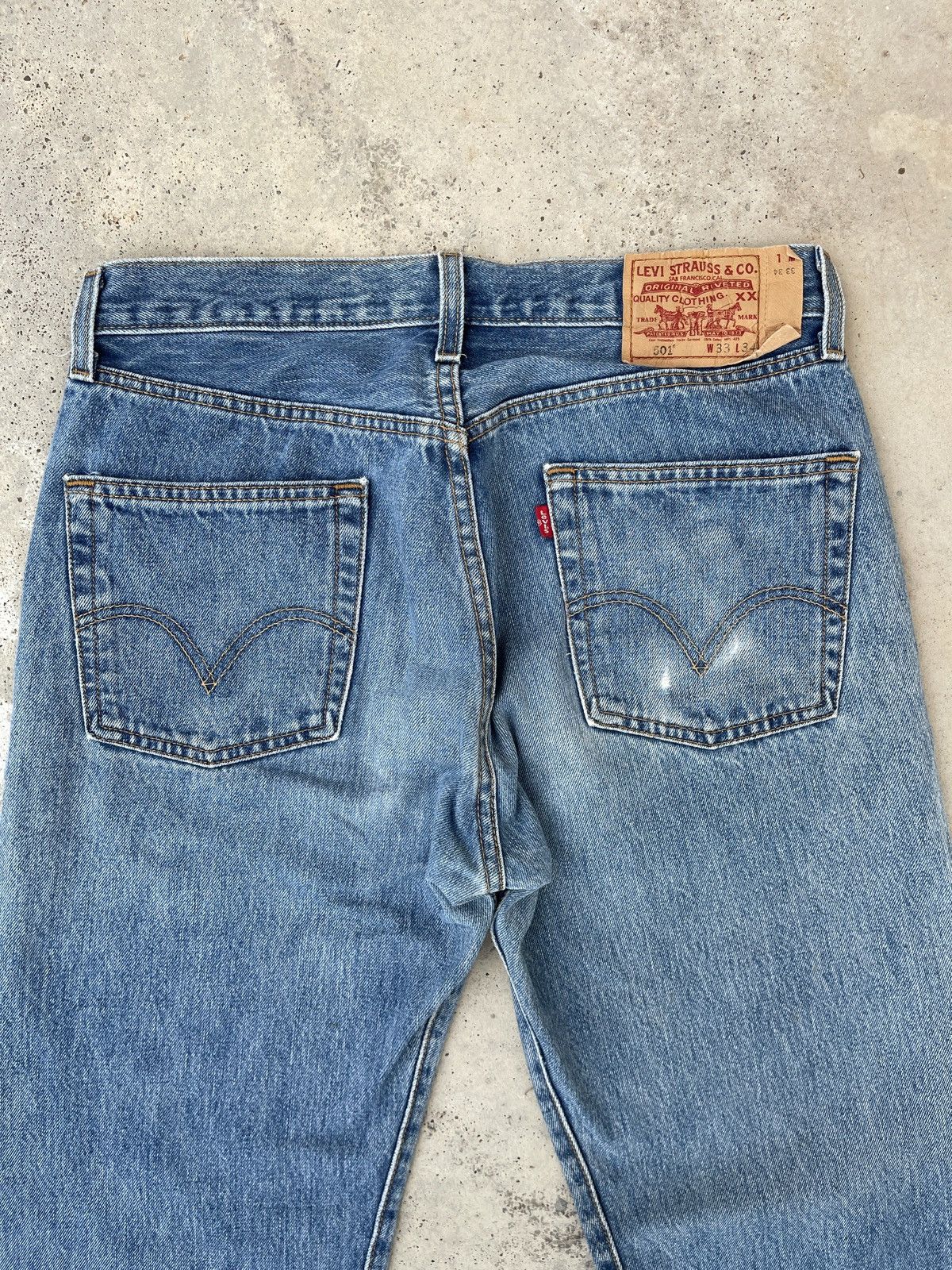 Levi's × Levi's Vintage Clothing × Vintage Levi’s 501 Vintage Y2K Faded Blue Denim Jeans Size US 32 / EU 48 - 4 Thumbnail