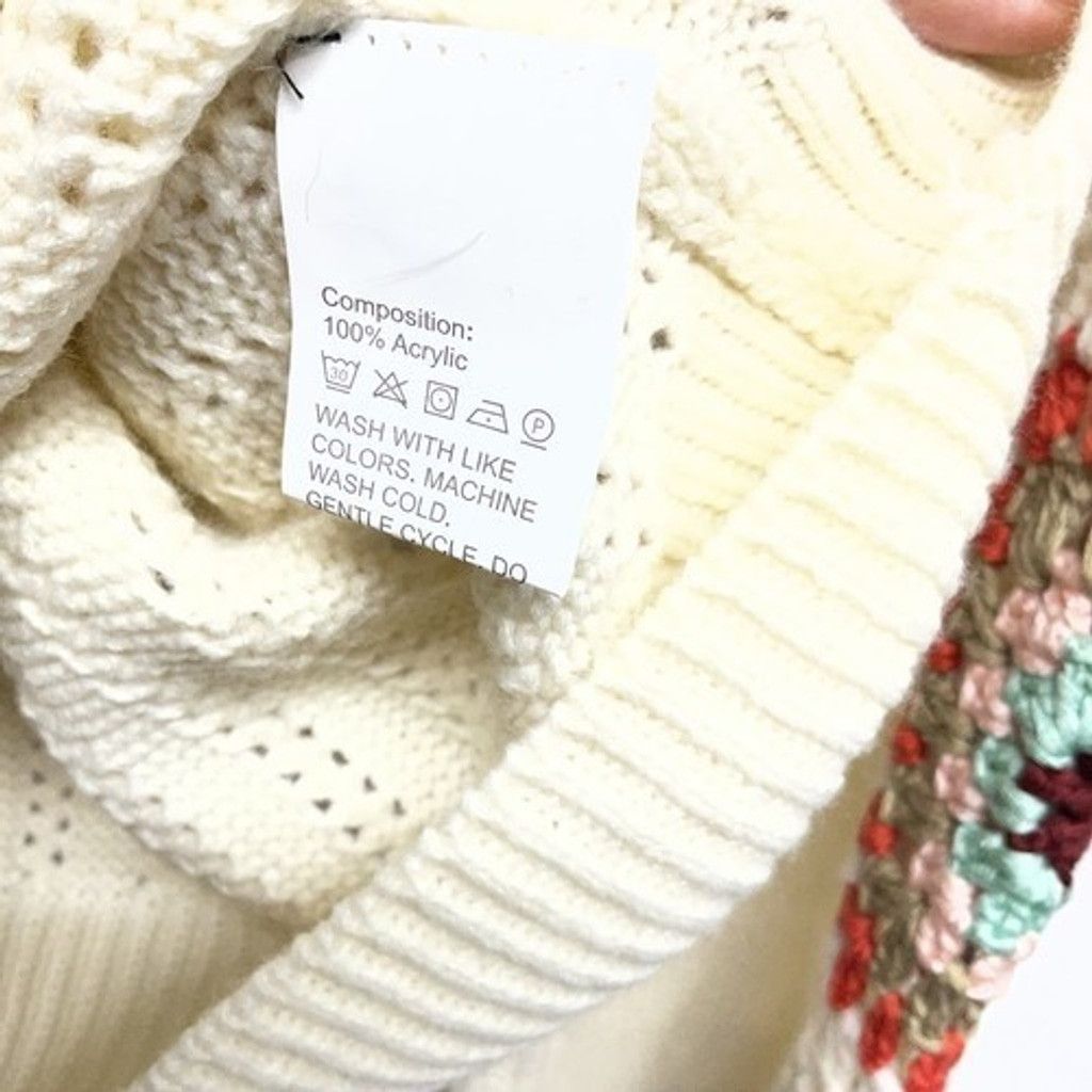 Anthropologie Anthropologie Granny Square Crochet Cottage Sweater Women XL Size XL / US 12-14 / IT 48-50 - 3 Thumbnail