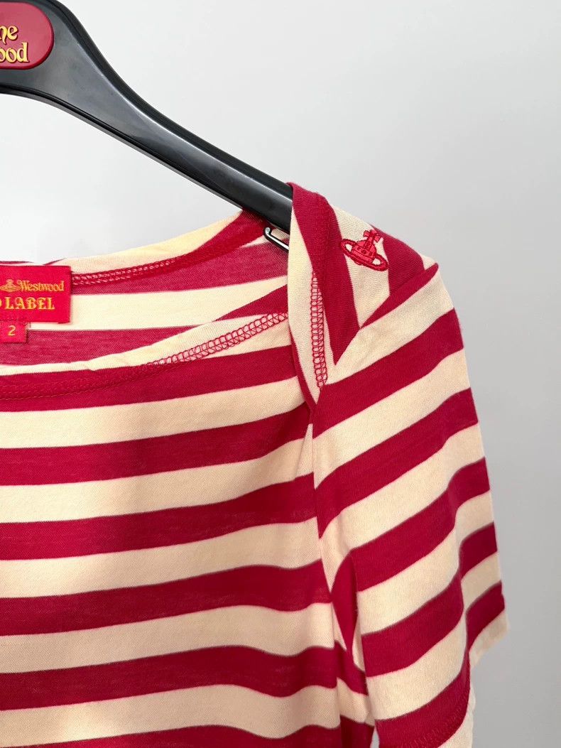Vivienne Westwood Vivienne Westwood size2 Striped short-sleeved top T-shirt Size M / US 6-8 / IT 42-44 - 3 Thumbnail