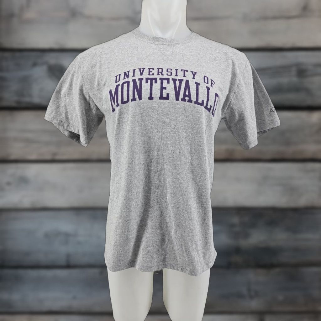 Vintage University of Montevallo Falcons UM T Shirt Size Large Gray Men Regular Cotton Short Sleeve Vintage No N/A Size US L / EU 52-54 / 3 - 1 Thumbnail