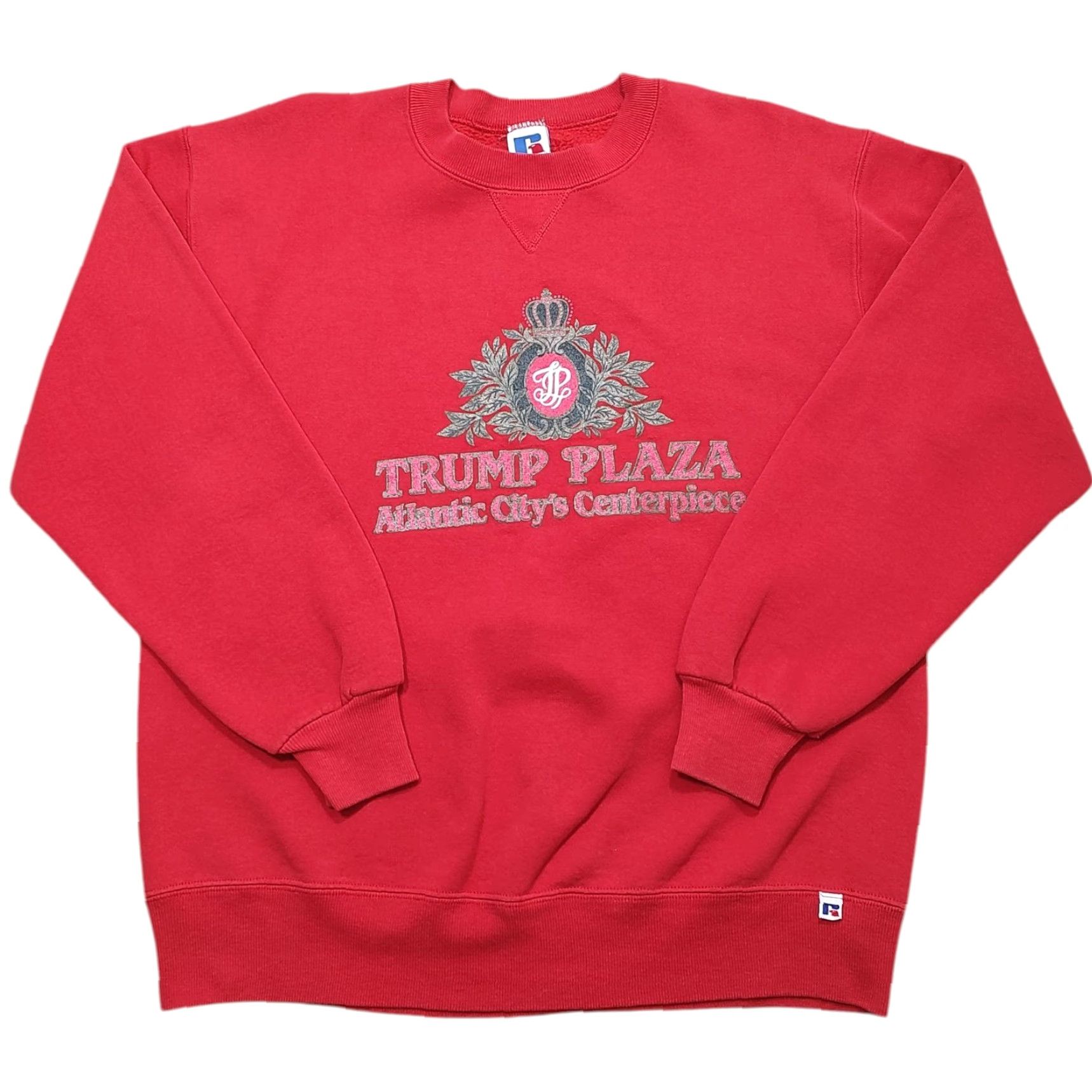 Russell Athletic VINTAGE Russell Athletic Sweatshirt Men Large Red USA 90s Donald Trump Plaza Atlantic City Crew Neck Pullover Cotton Blend Long Sleeve Size US L / EU 52-54 / 3 - 2 Thumbnail