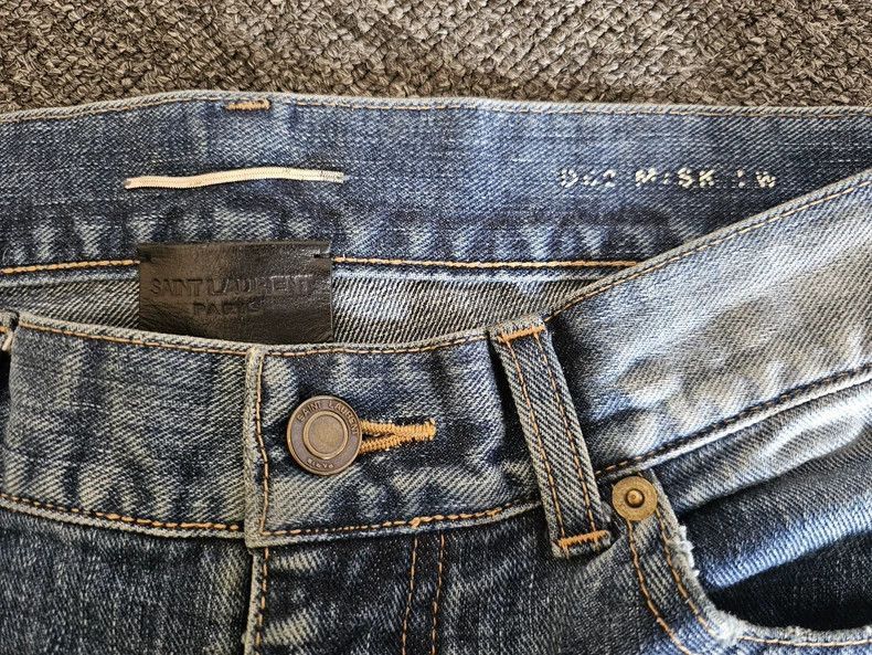 Yves Saint Laurent Saint Laurent D02 Distressed Denim Jeans- Size US 28 / EU 44 - 4 Thumbnail