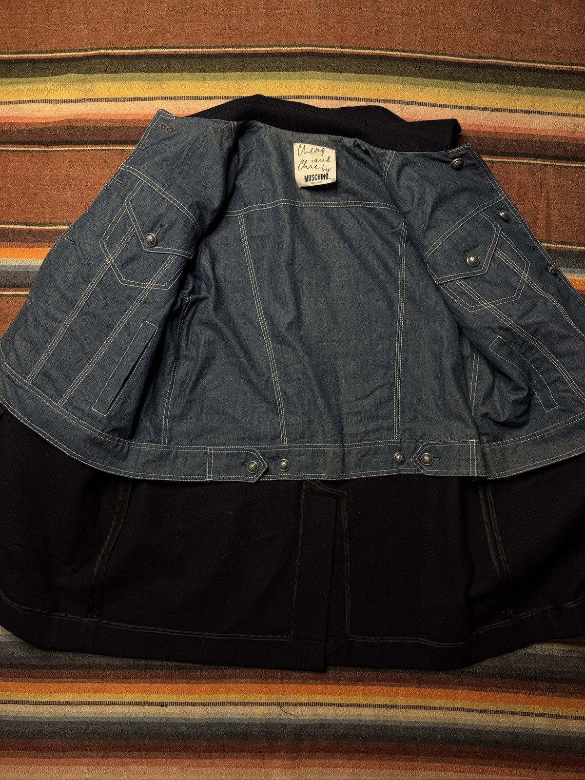 Moschino Cheap and Chic by Moschino Denim Jacket Coat Size L / US 10 / IT 46 - 6 Thumbnail