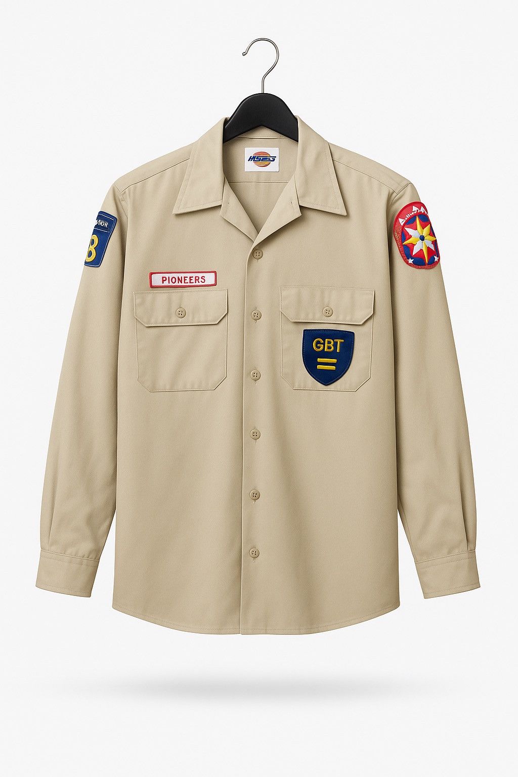 Dickies Vintage Dickies Royal Rangers Uniform Shirt Beige Khaki Size US L / EU 52-54 / 3 - 1 Thumbnail