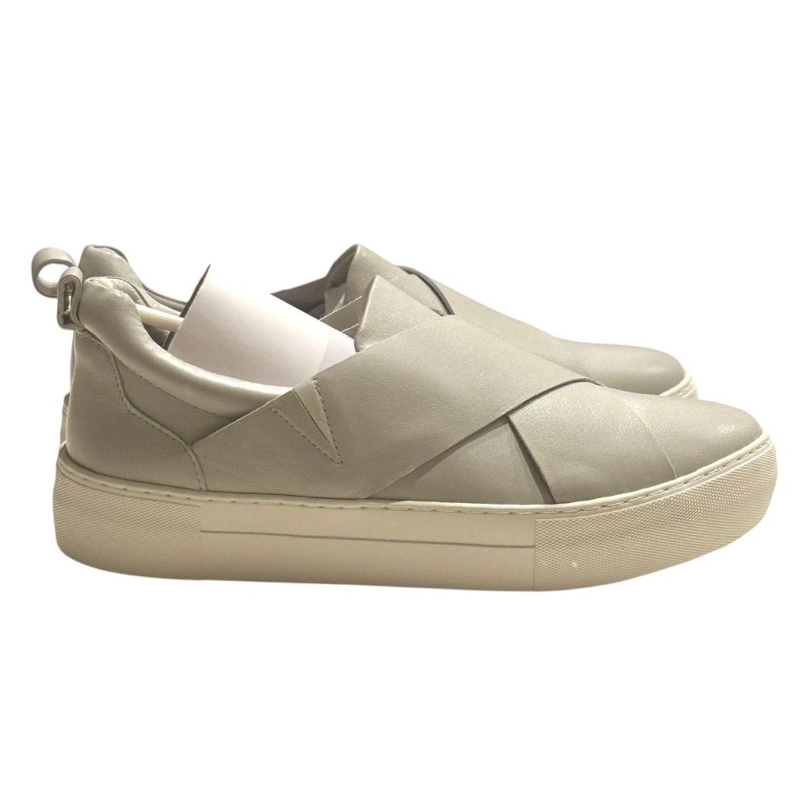 J/Slides J Slides Women's Grey Alec Leather Slip On Platform Size 7.5 Size US 7.5 / IT 37.5 - 2 Thumbnail