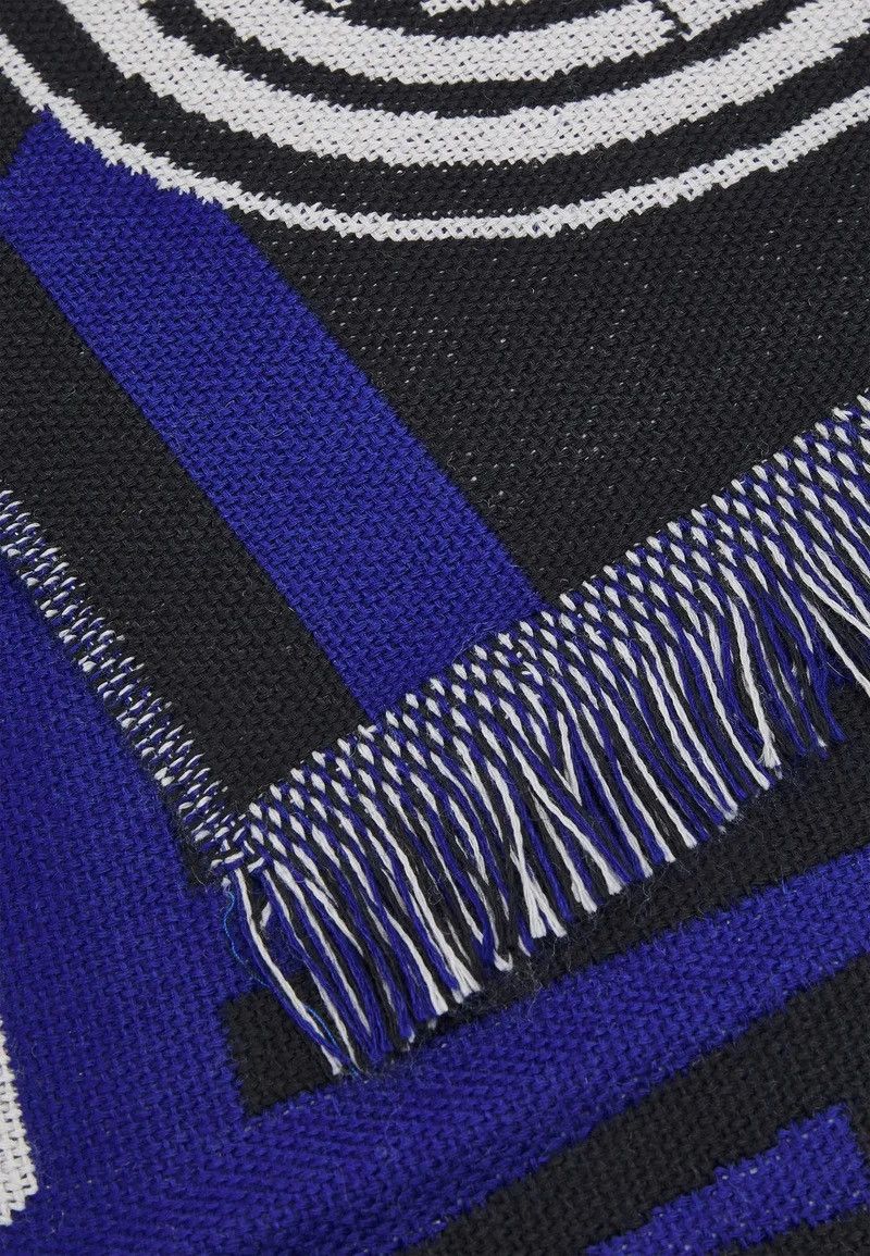 Etudes !DS! SS23 Etudes Intarsia Knit Black Blue Soccer Scarf Size ONE SIZE - 11 Thumbnail
