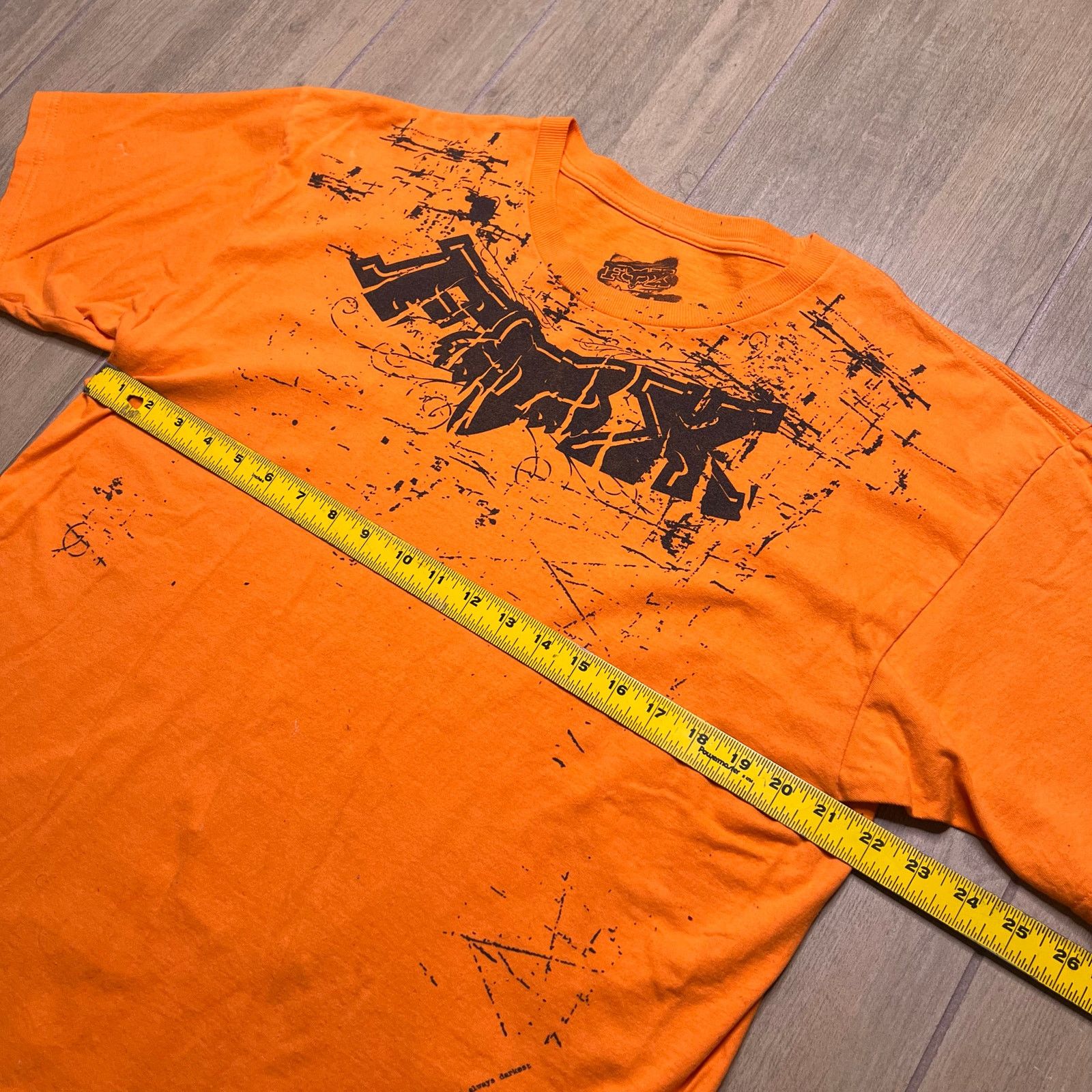 Fox Racing Y2K Fox Racing brand short-sleeve t-shirt Sz L orange Size US L / EU 52-54 / 3 - 6 Thumbnail