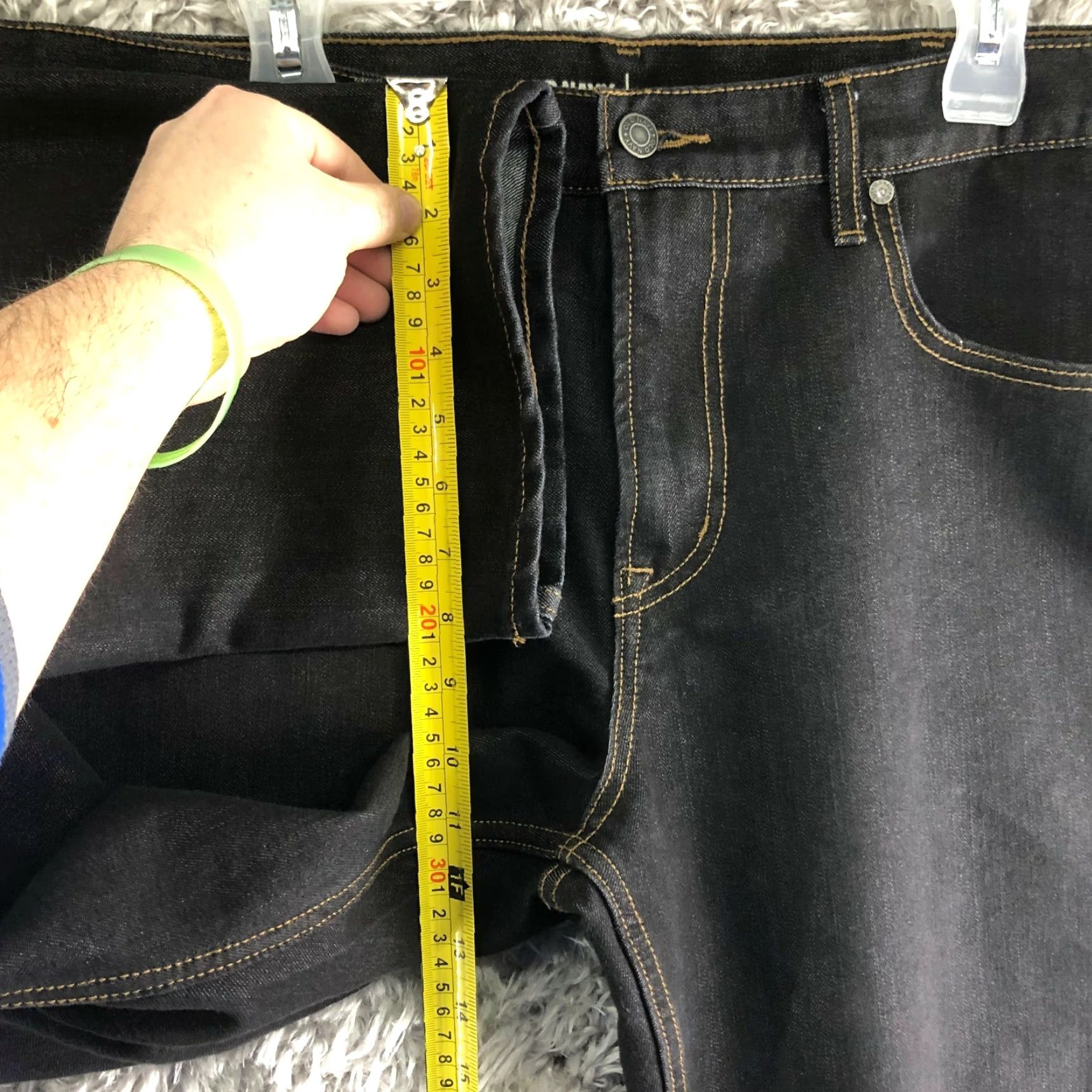 Old Navy Old Navy Jeans Mens 38x32 Mid Rise Straight Leg Denim Black Dark Wash Jeans Regular Rise Mens Size US 38 / EU 54 - 4 Thumbnail