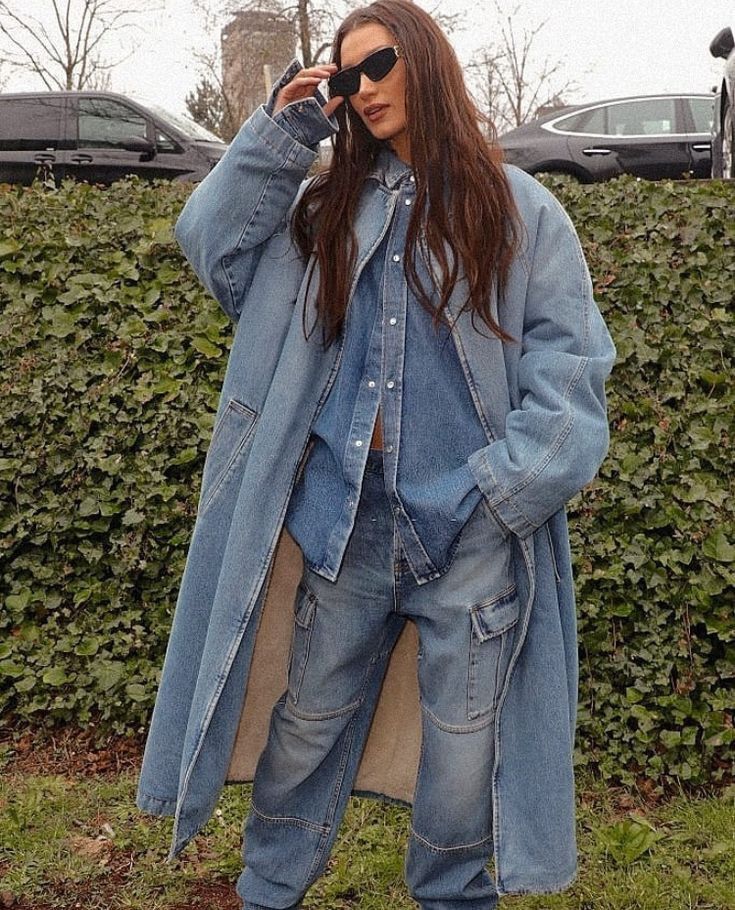Balenciaga Balenciaga Denim Shearling Coat Size US S / EU 44-46 / 1 - 2 Thumbnail