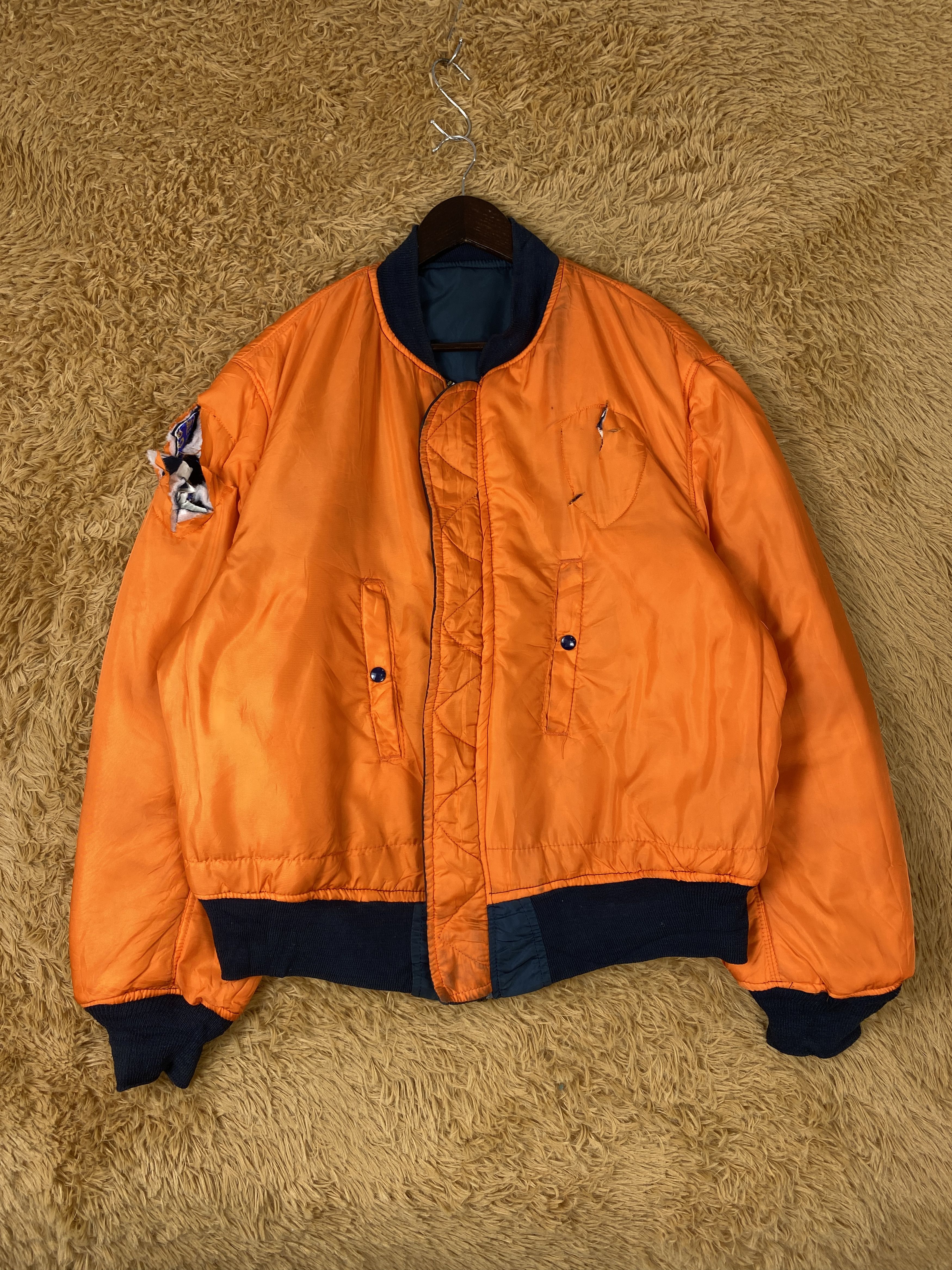 Alpha Industries Vintage Alpha Industries Reversible Bombers Jacket J2020 Size US XL / EU 56 / 4 - 9 Thumbnail