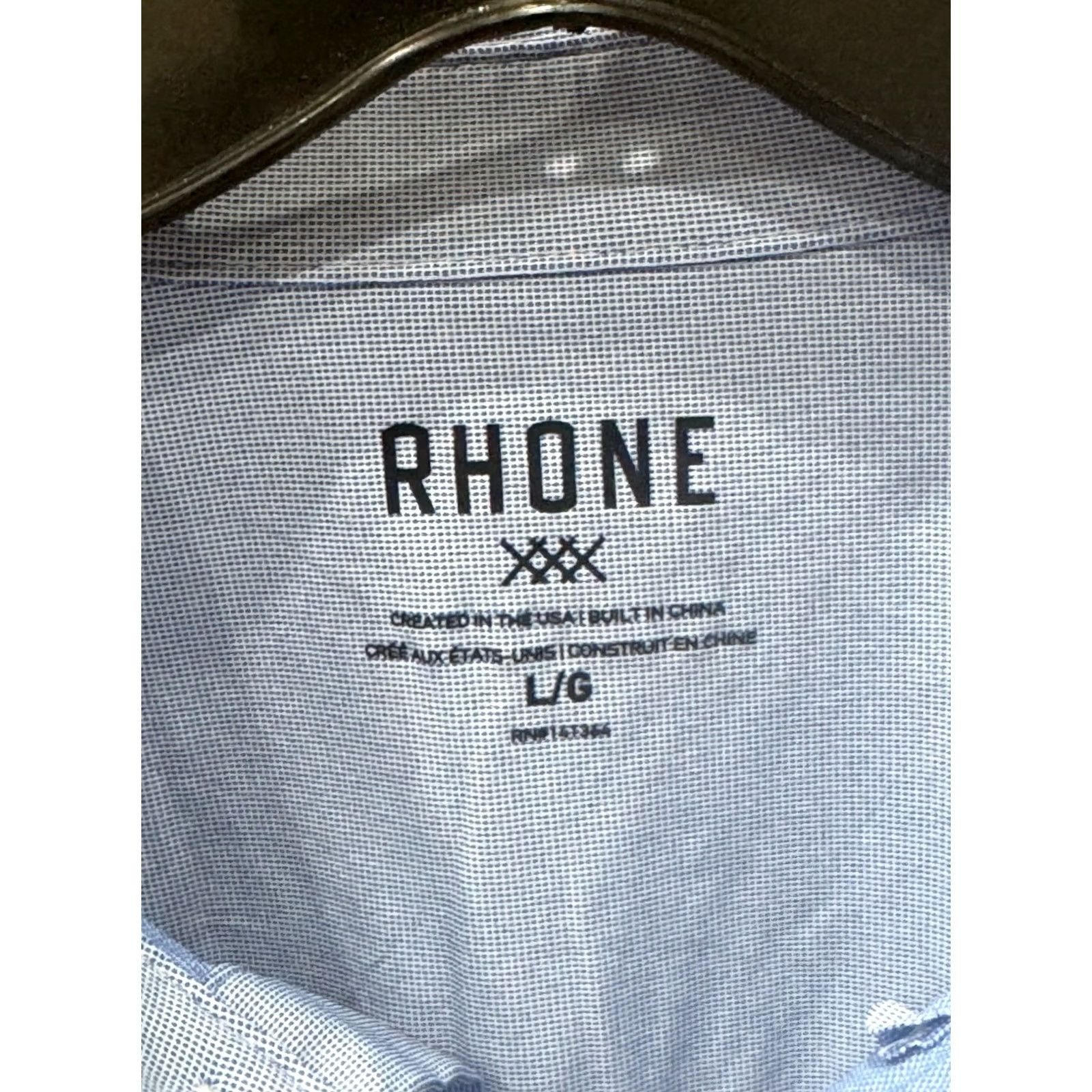 Rhone Rhone Shirt Long Sleeve Mens Large L Blue Poly SHIRT 16.5 x 35 Multicolor Size US L / EU 52-54 / 3 - 4 Thumbnail