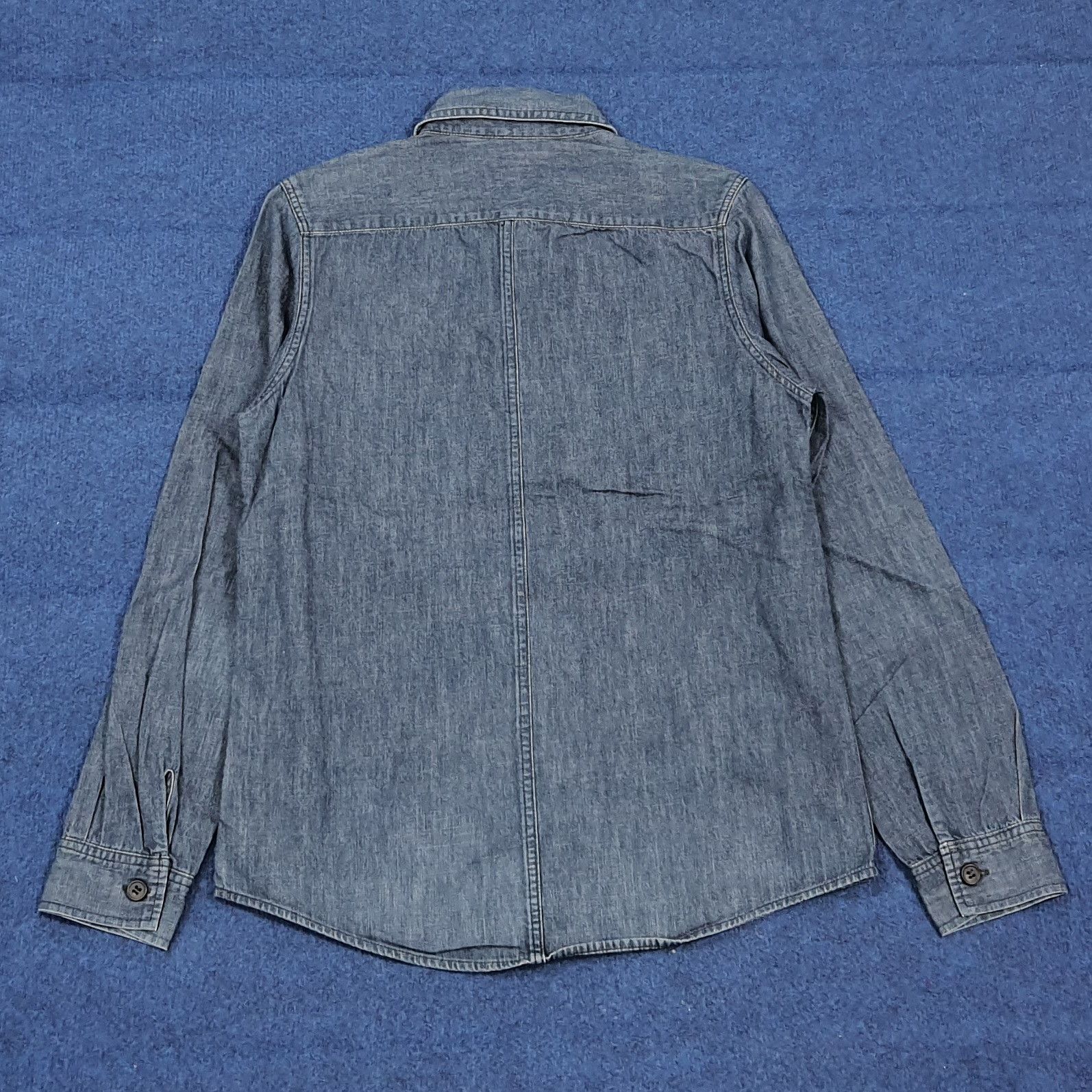 A.P.C. Vintage A.P.C. P.R. Centriste Embroidery Denim Shirt C301N37 Size US XS / EU 42 / 0 - 4 Thumbnail