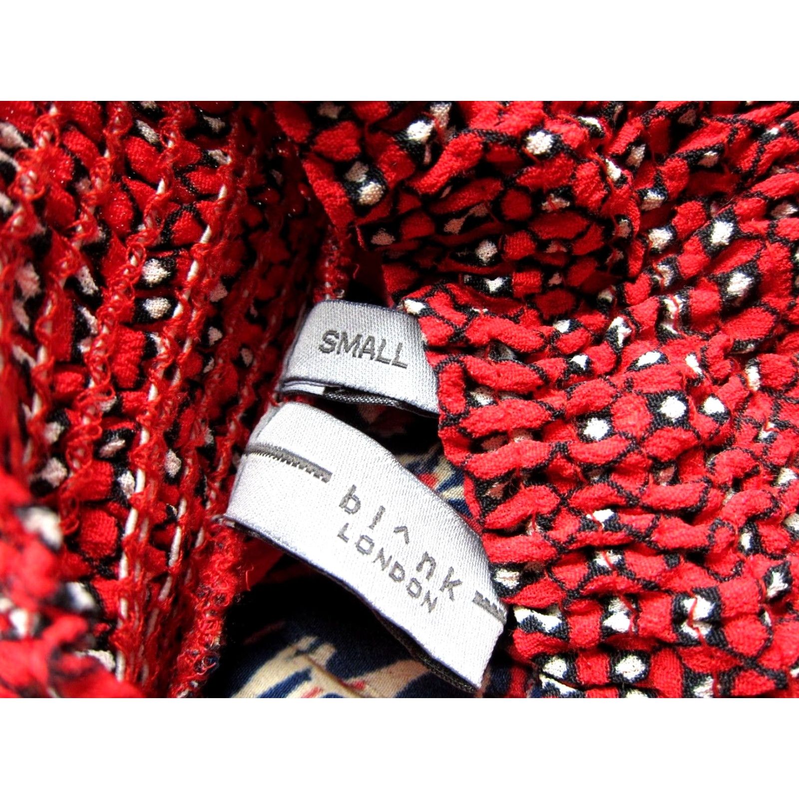 Anthropologie Blank London Anthropologie Red Floral Rayon Mock Neck Long Sleeve Blouse Small Size S / US 4 / IT 40 - 3 Thumbnail