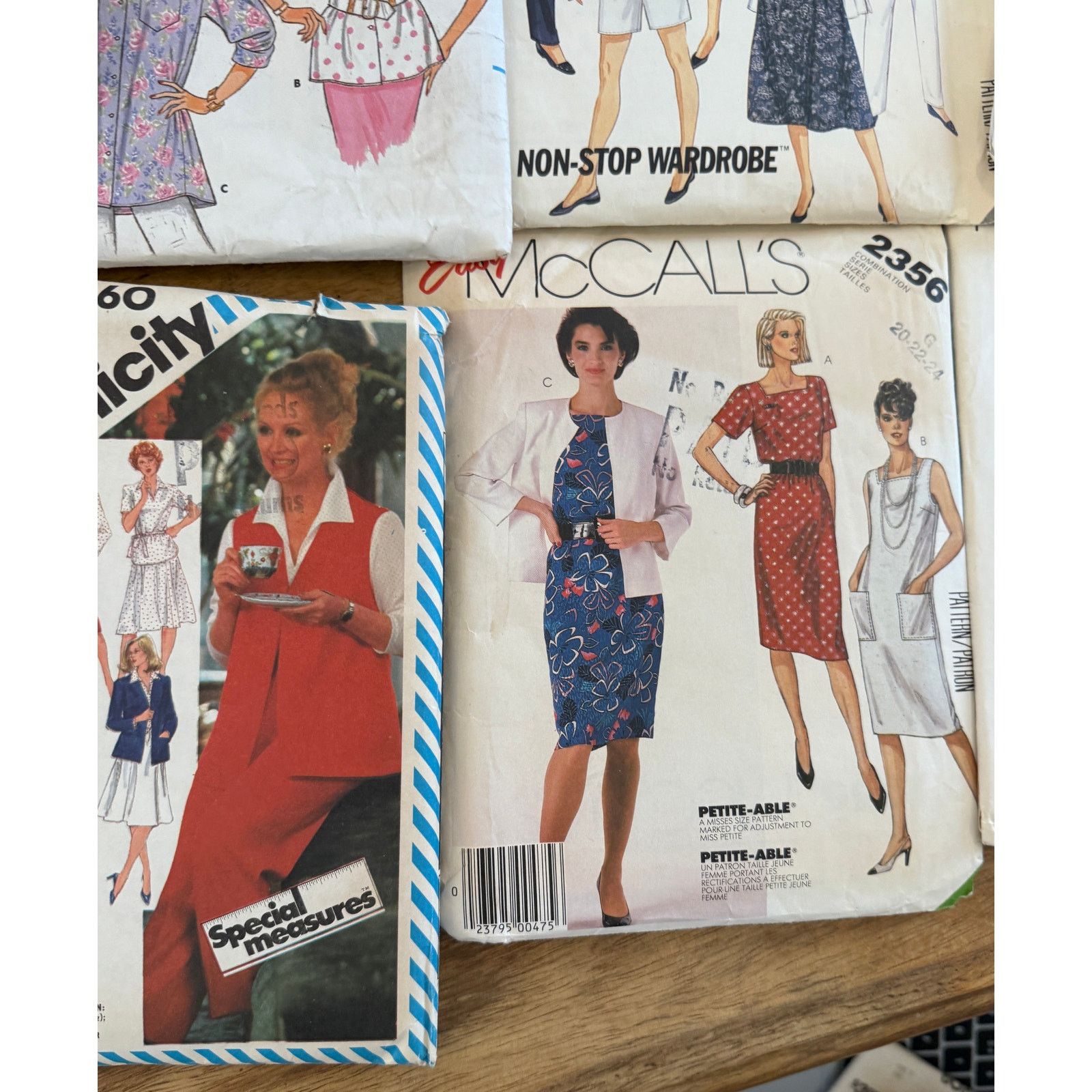 Other Vintage Lot of 9 80s Plus Size Sewing Patterns 20-24 Size ONE SIZE - 5 Thumbnail