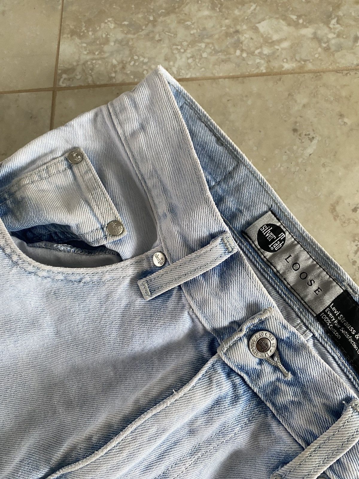 Levi's Vintage Levis SilverTab Baggy Loose Fit Jeans Blue Jeans Y2K Size US 29 - 9 Thumbnail