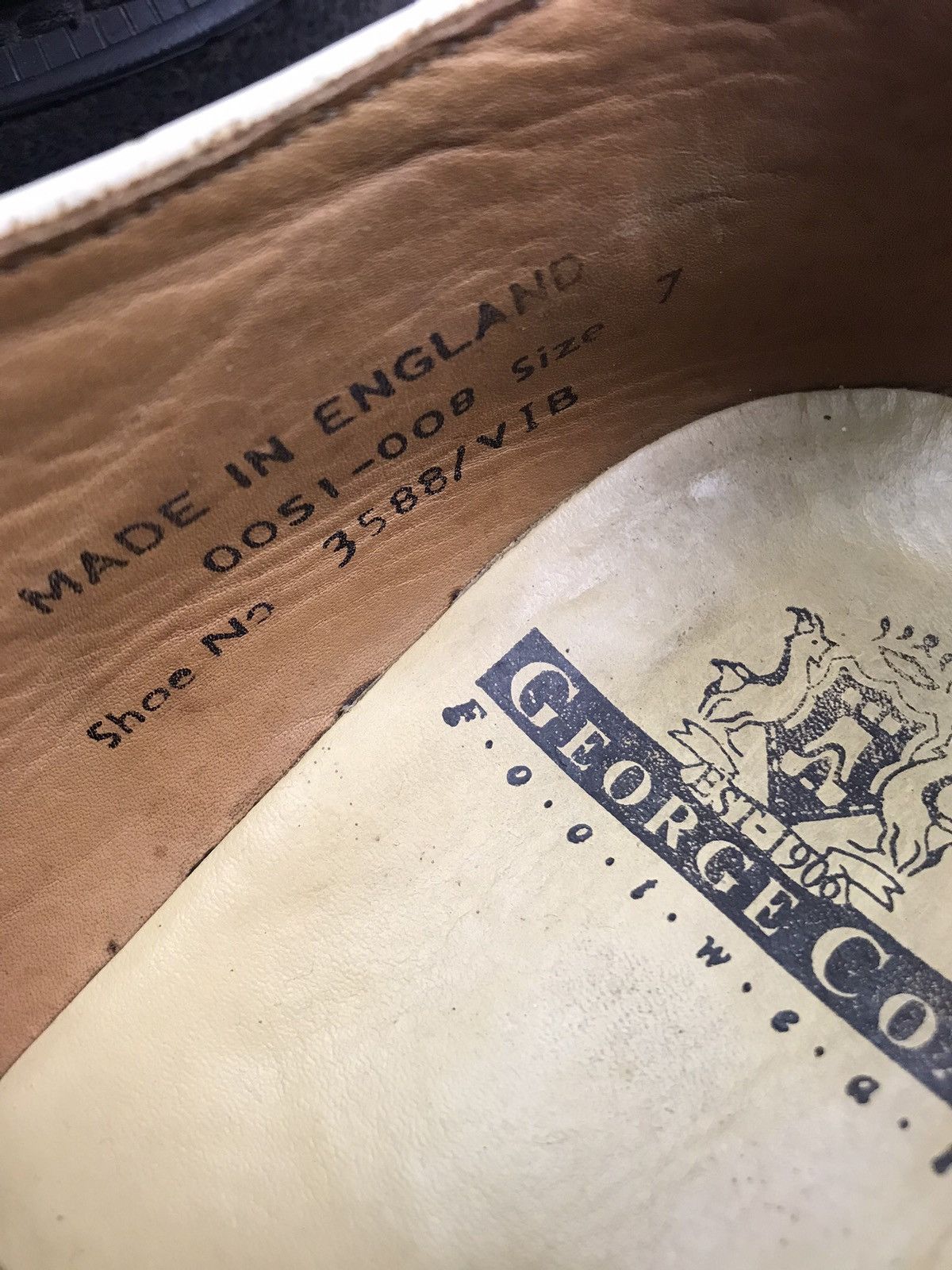 George Cox 🇬🇧 GEORGE COX GIBSON D RING CREEPER LEATHER Size US 8 / EU 41 - 11 Thumbnail