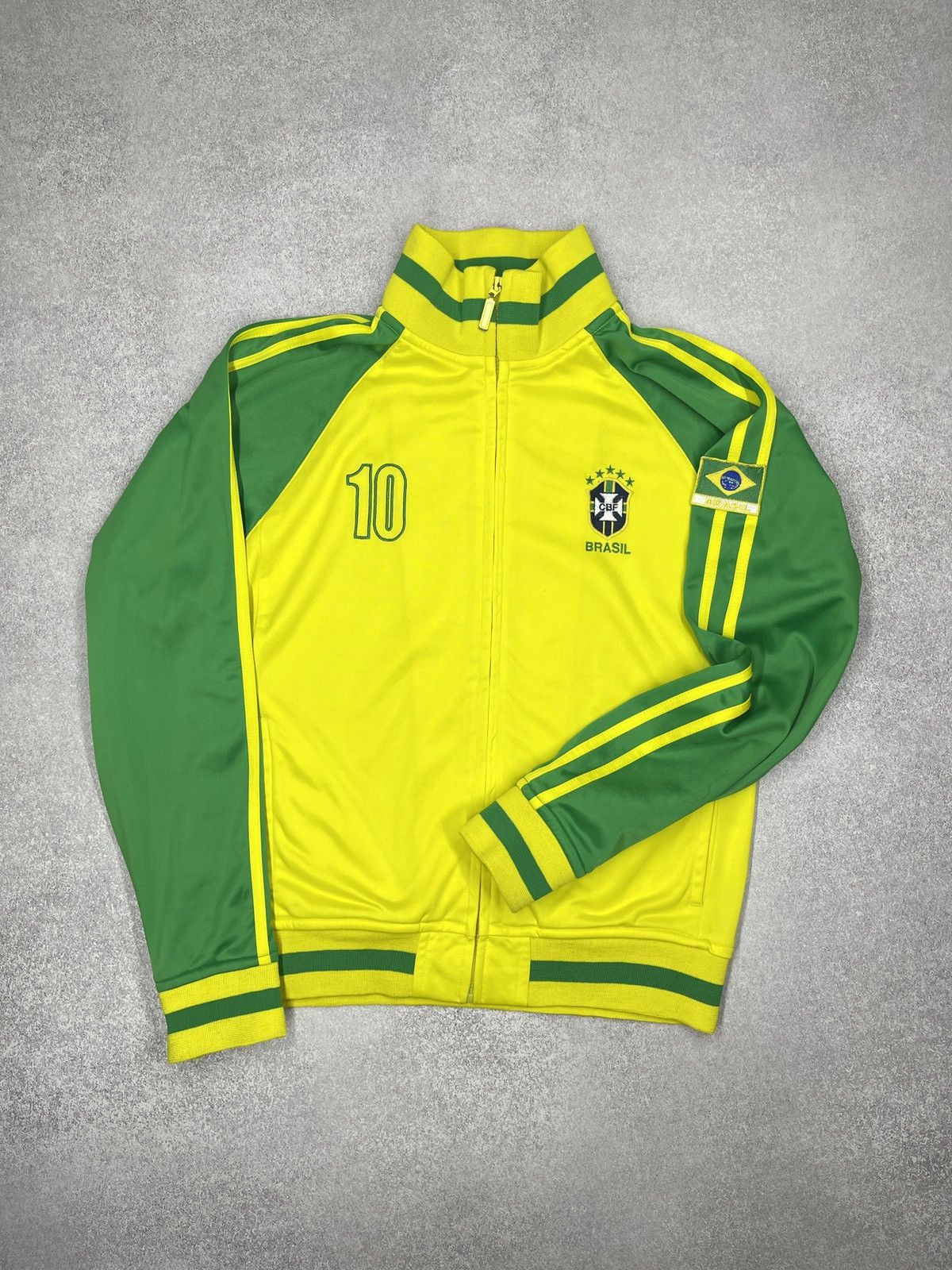 Other Vintage Brazil World Soccer CBF #10 Full Zip Track Jacket Size US M / EU 48-50 / 2 - 2 Thumbnail