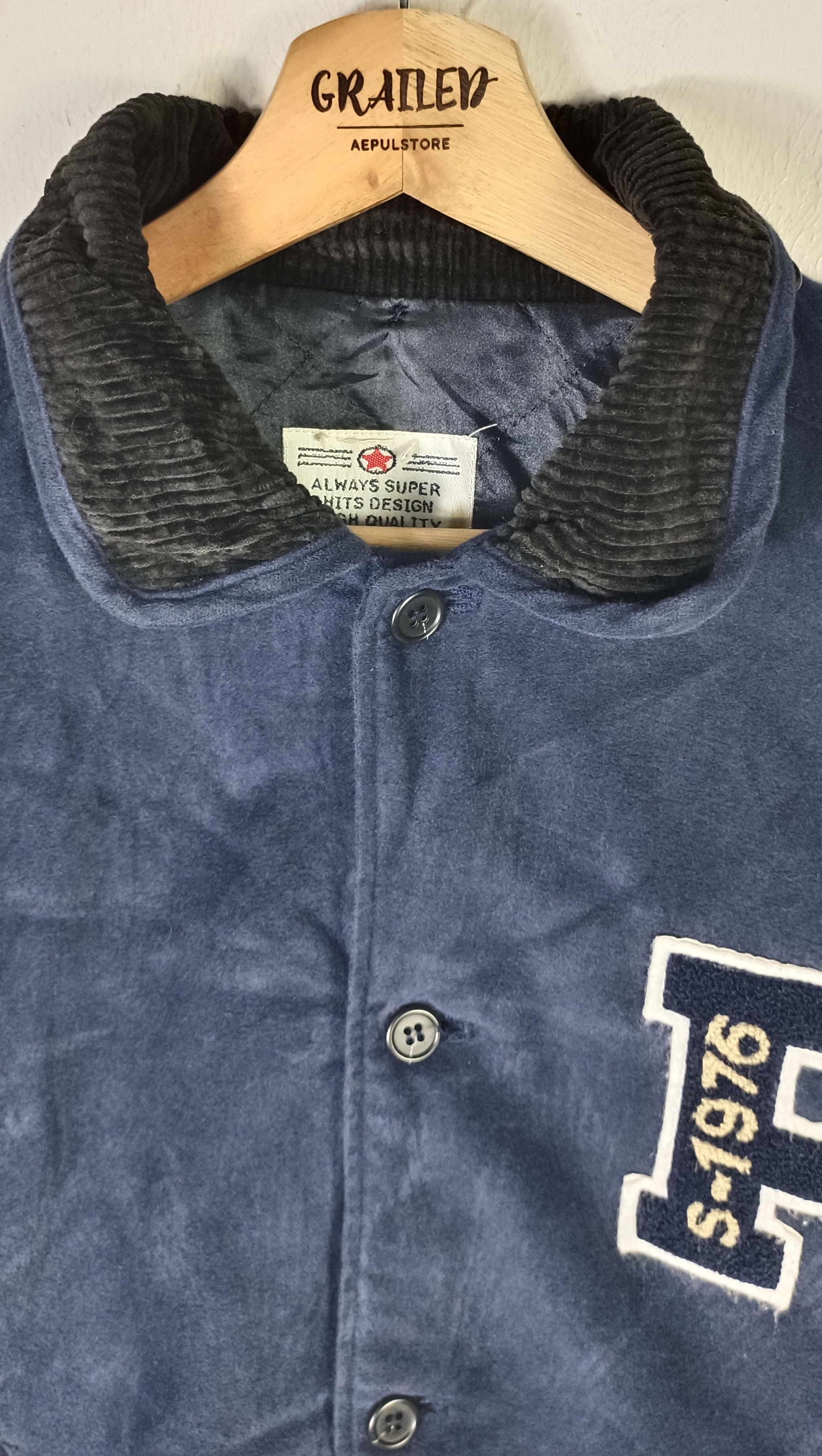 PERSON'S Vintage Person's S-1976 Varsity Stadium Wool Coduroy Size US L / EU 52-54 / 3 - 6 Thumbnail