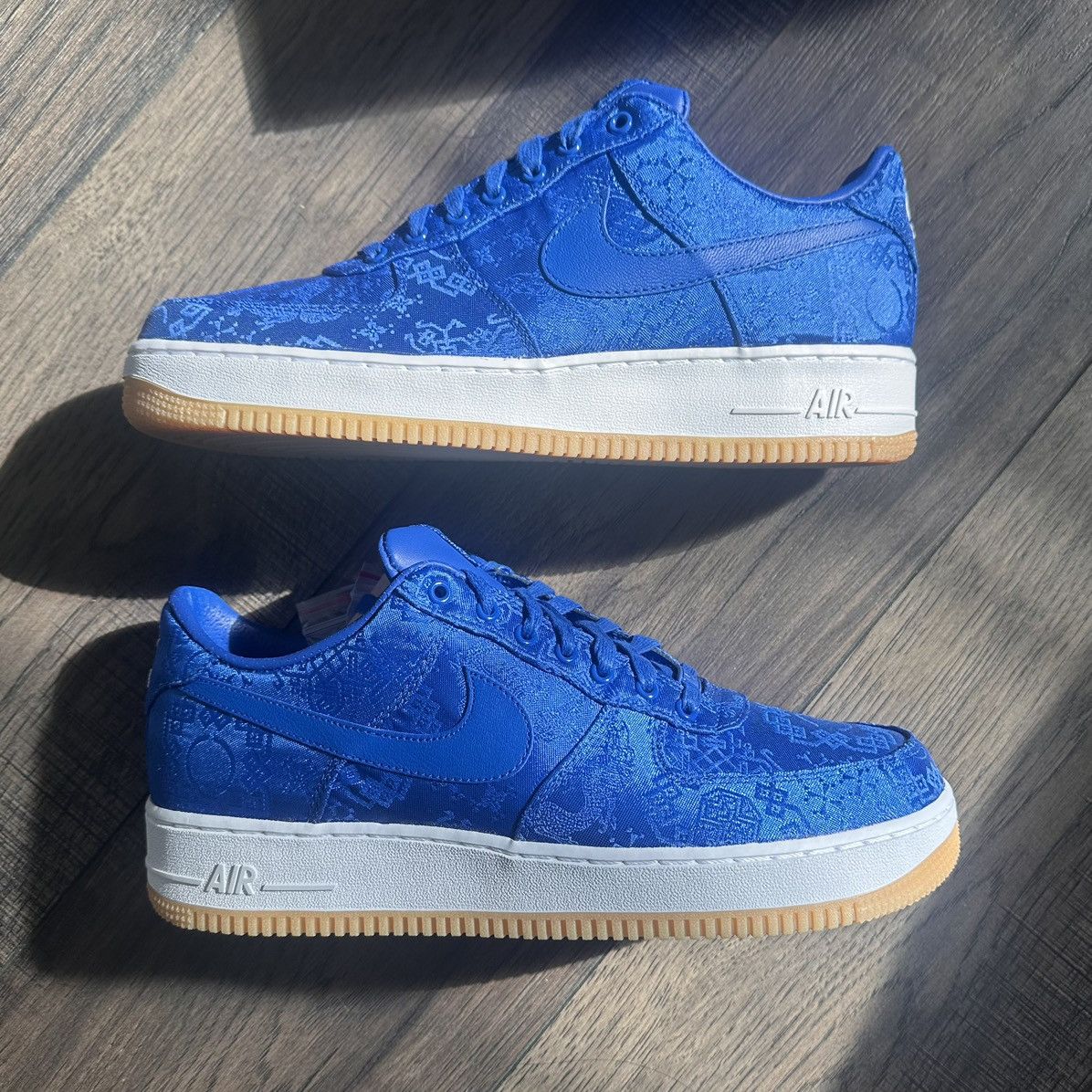 CLOT × Nike Nike Air Force 1 Low CLOT Blue Silk Sz 10.5 New DS With Box Size US 10.5 / EU 43-44 - 2 Thumbnail