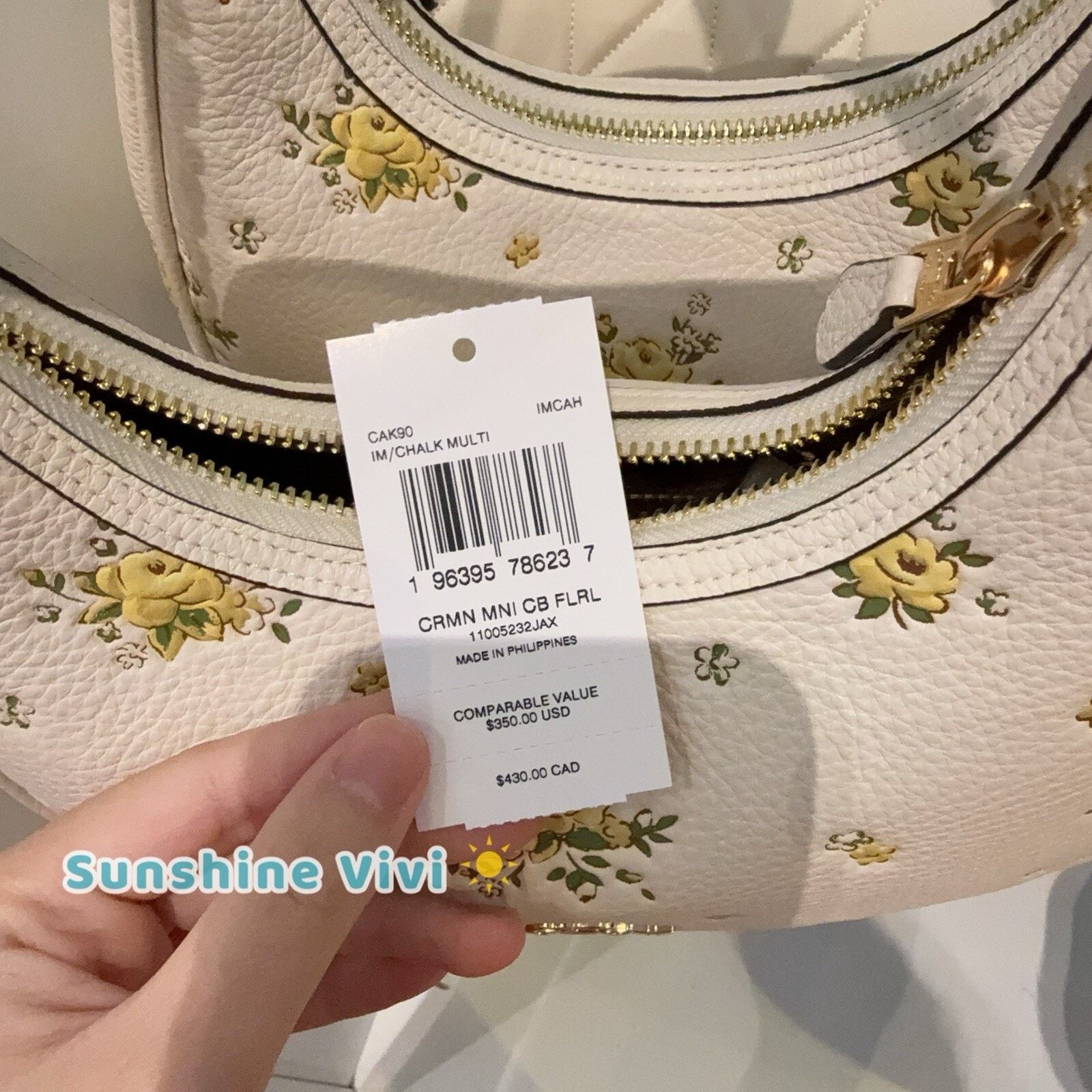Coach NWT Coach Carmen Mini Crossbody Bag With Floral Print CAK90 Size ONE SIZE - 4 Thumbnail