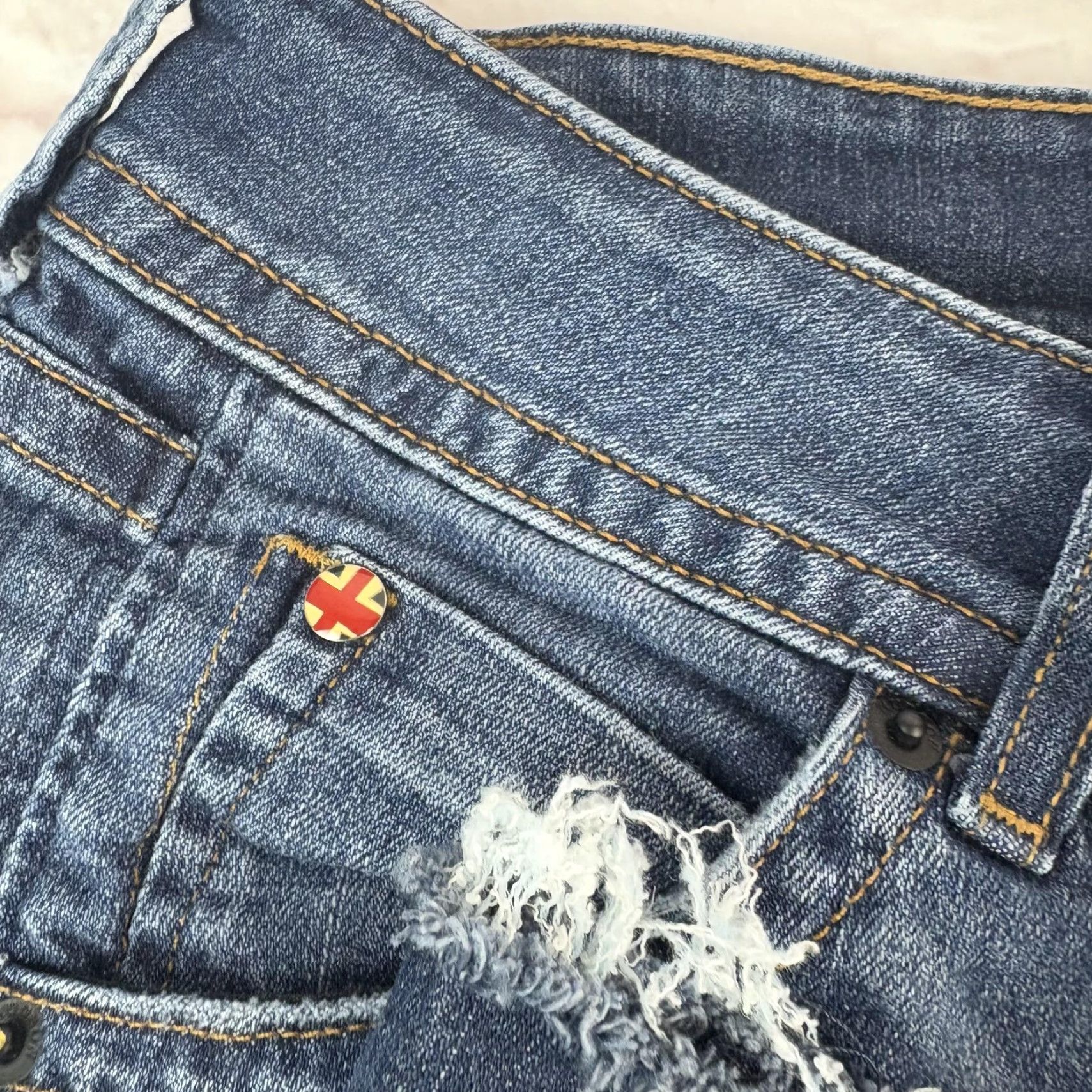 Hudson Hudson Jeans Womens Bootcut Jeans 28 Blue Low Rise Stretch Distressed 28x30 Womens Jeans Size 28" / US 6 / IT 42 - 3 Thumbnail