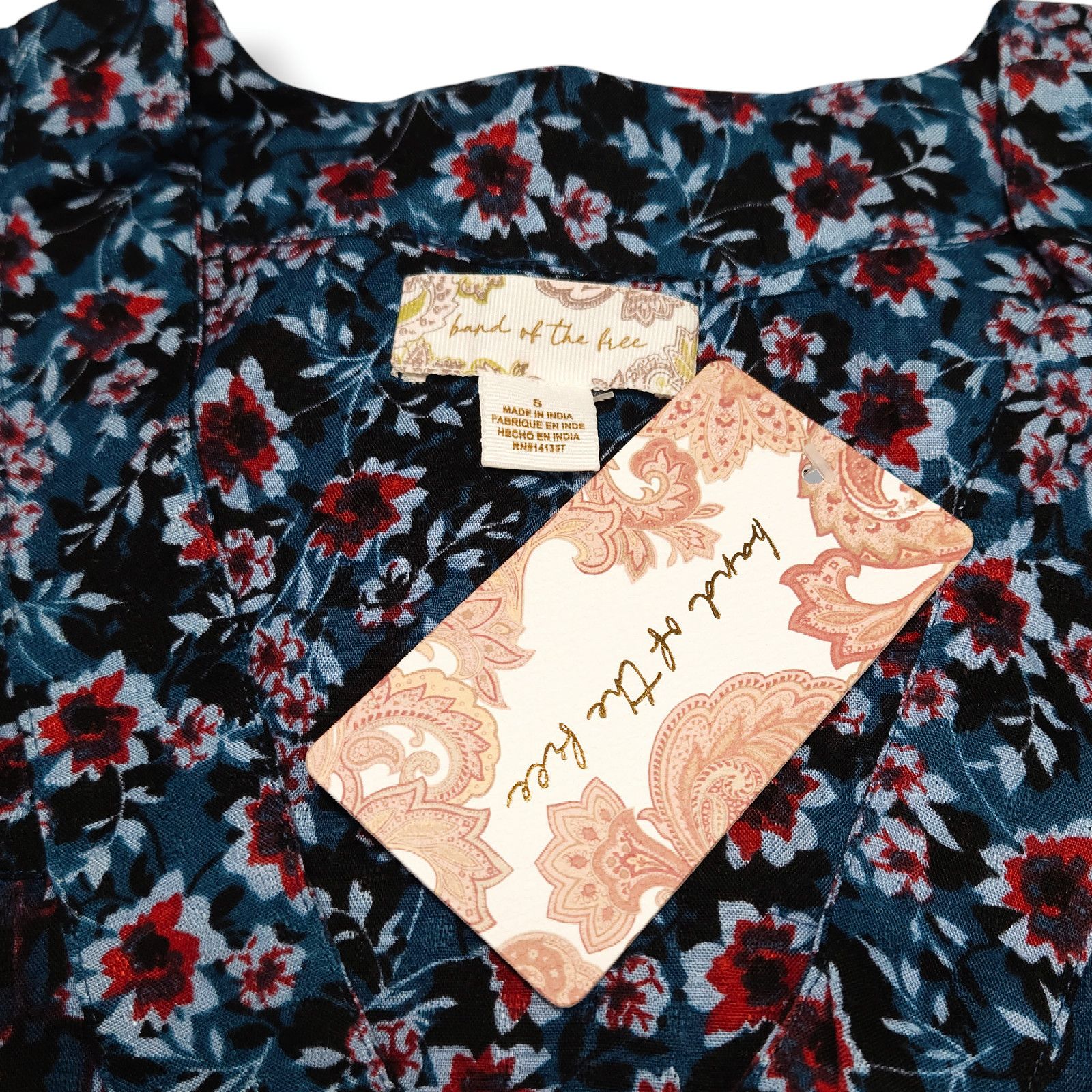 Other NWT B.O.G. Band of the Free Josie Blouse Top Sz. S Sapphire Size S / US 4 / IT 40 - 6 Thumbnail