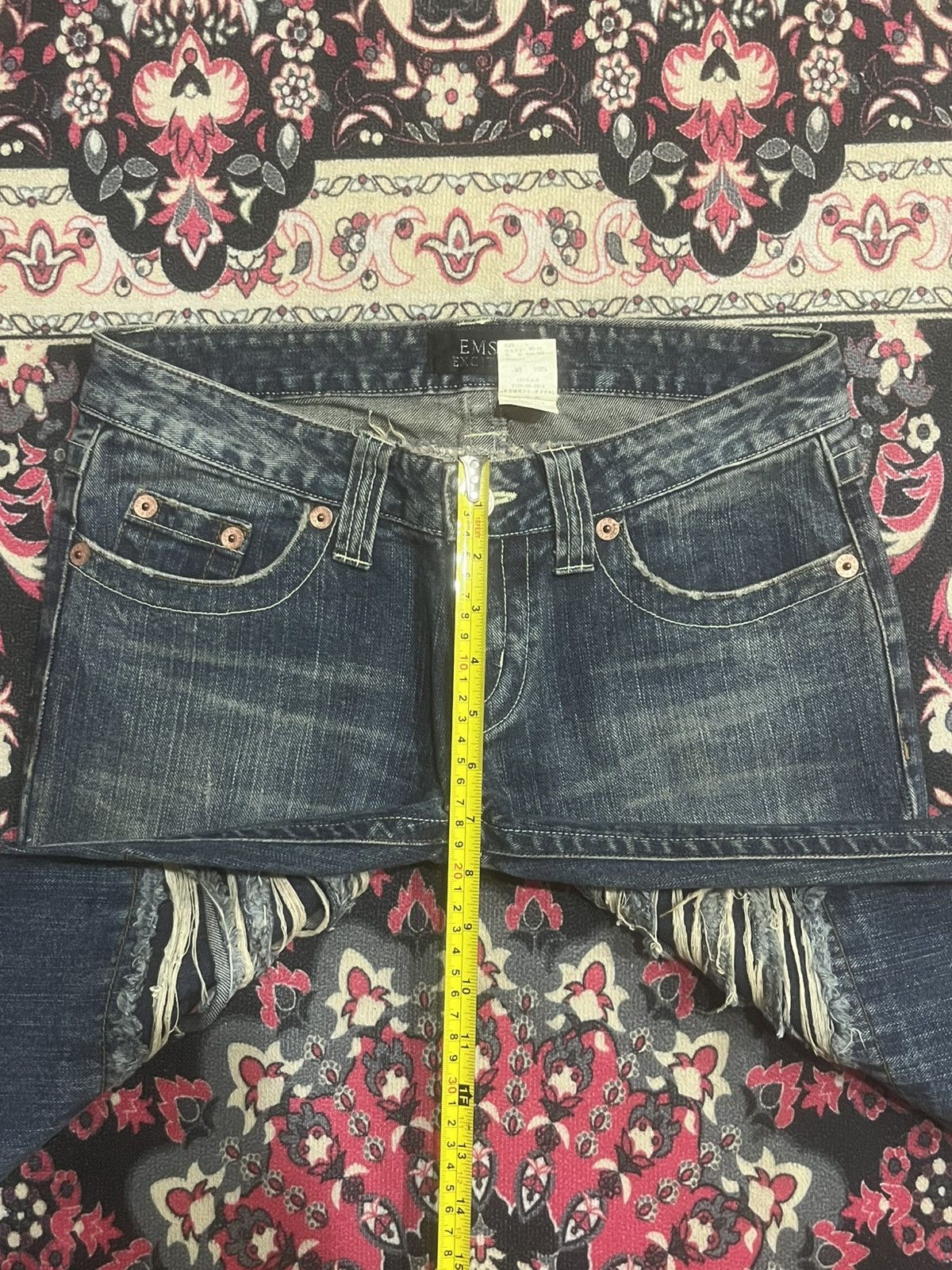If Six Was Nine Japanese Brand EMS Excite Extreme Distressed Flare Jeans Size 28" / US 6 / IT 42 - 11 Thumbnail