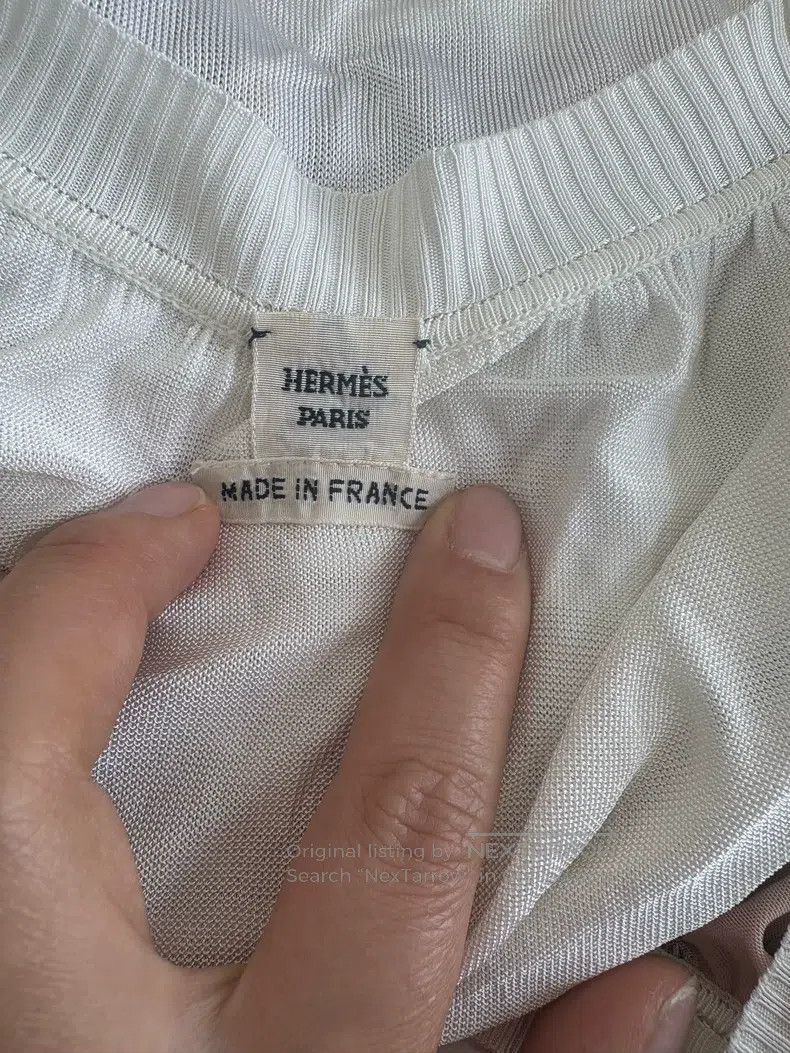 Hermes Hermes Short-sleeved silk top Size S / US 4 / IT 40 - 3 Thumbnail