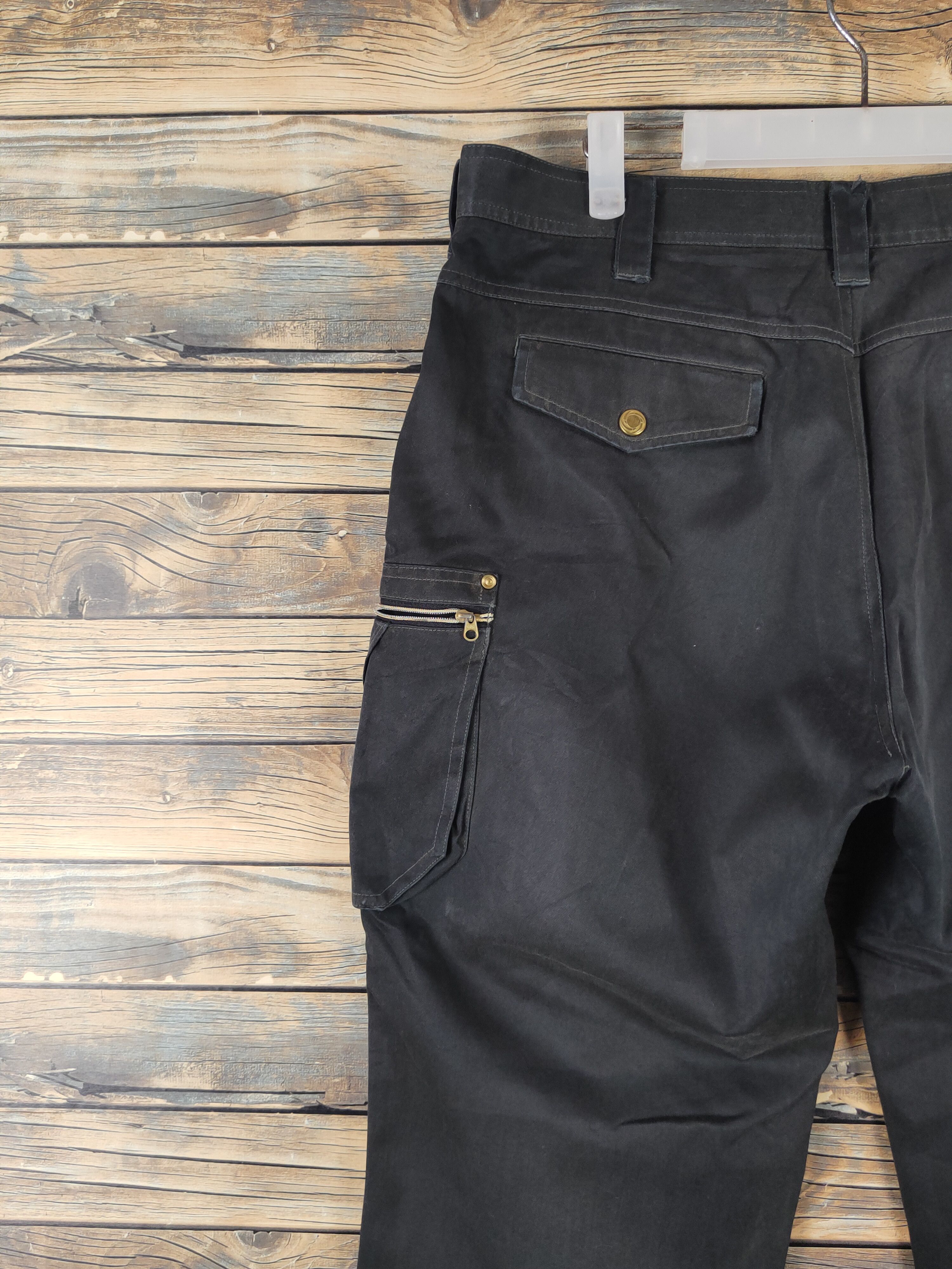 Japanese Brand DL Jawin Black Faded Multipocket Cargo Pants #2167 Size US 36 / EU 52 - 8 Thumbnail