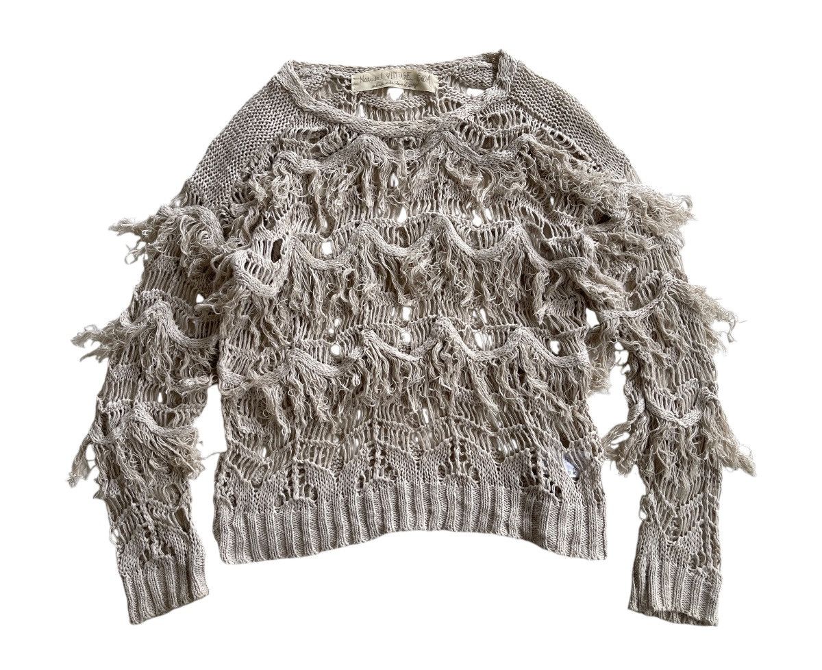 GOA G.O.A Net Fringe Knitted Sweater Size M / US 6-8 / IT 42-44 - 4 Thumbnail