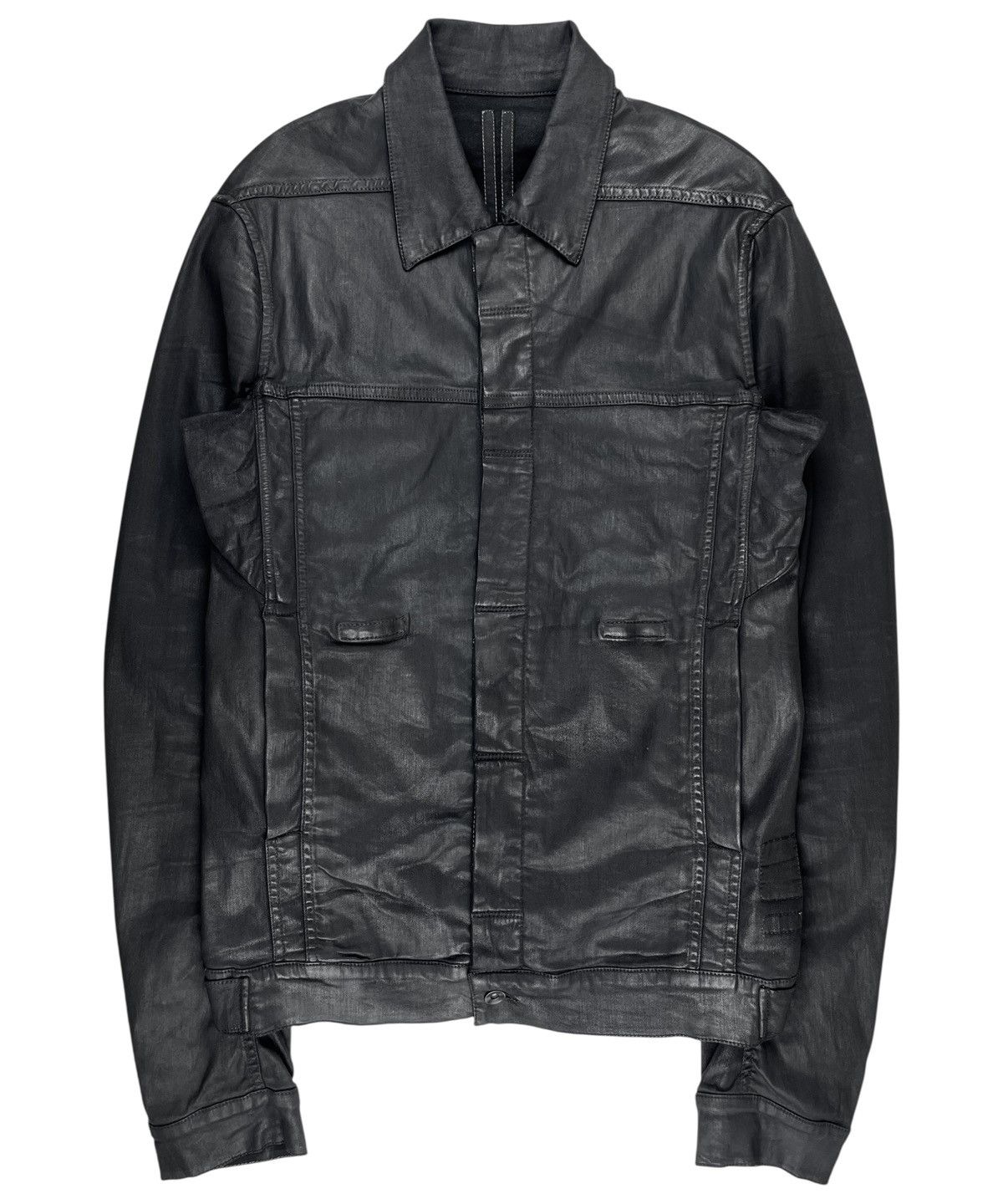 Rick Owens Waxed Denim Jacket | Grailed