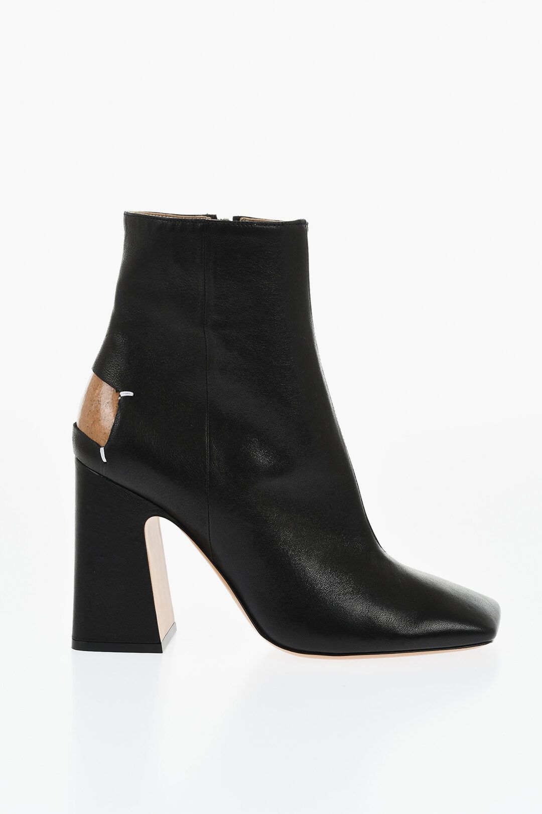 Maison Margiela og1mm1125 Leather Ankle Boots in Black Size US 7 / IT 37 - 1 Thumbnail