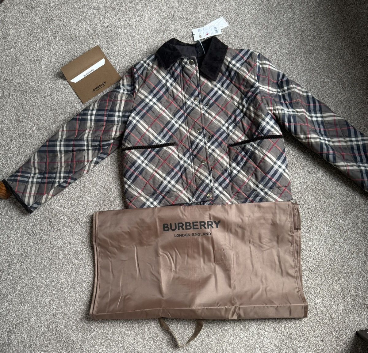 Burberry Burberry Cropped Check Quilted Cotton Jacket Size S / US 4 / IT 40 - 4 Thumbnail