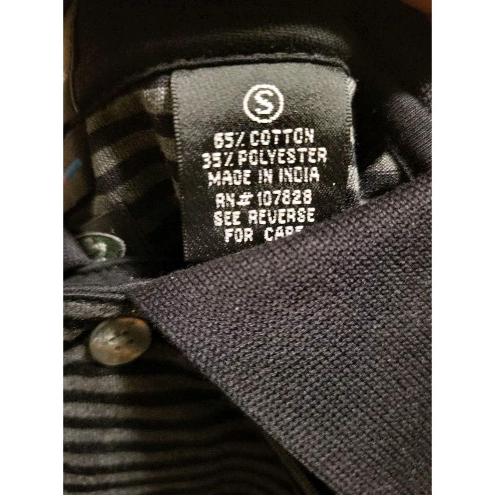 Vintage Heritage Cross Polo Shirt Striped Short Sleeve Cotton Blend Moisture Wicking Black Gray Mens Small Polo Shirt 39 in Chest Classic Mercerized Golf Size US S / EU 44-46 / 1 - 4 Thumbnail