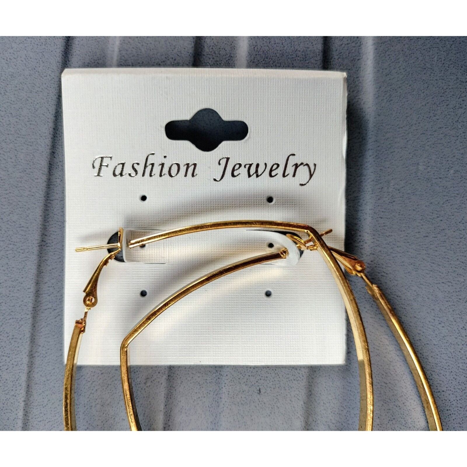 Other Hoop Earrings Gold Tone Fashion Jewelry Eggshell White Light Size ONE SIZE - 6 Thumbnail