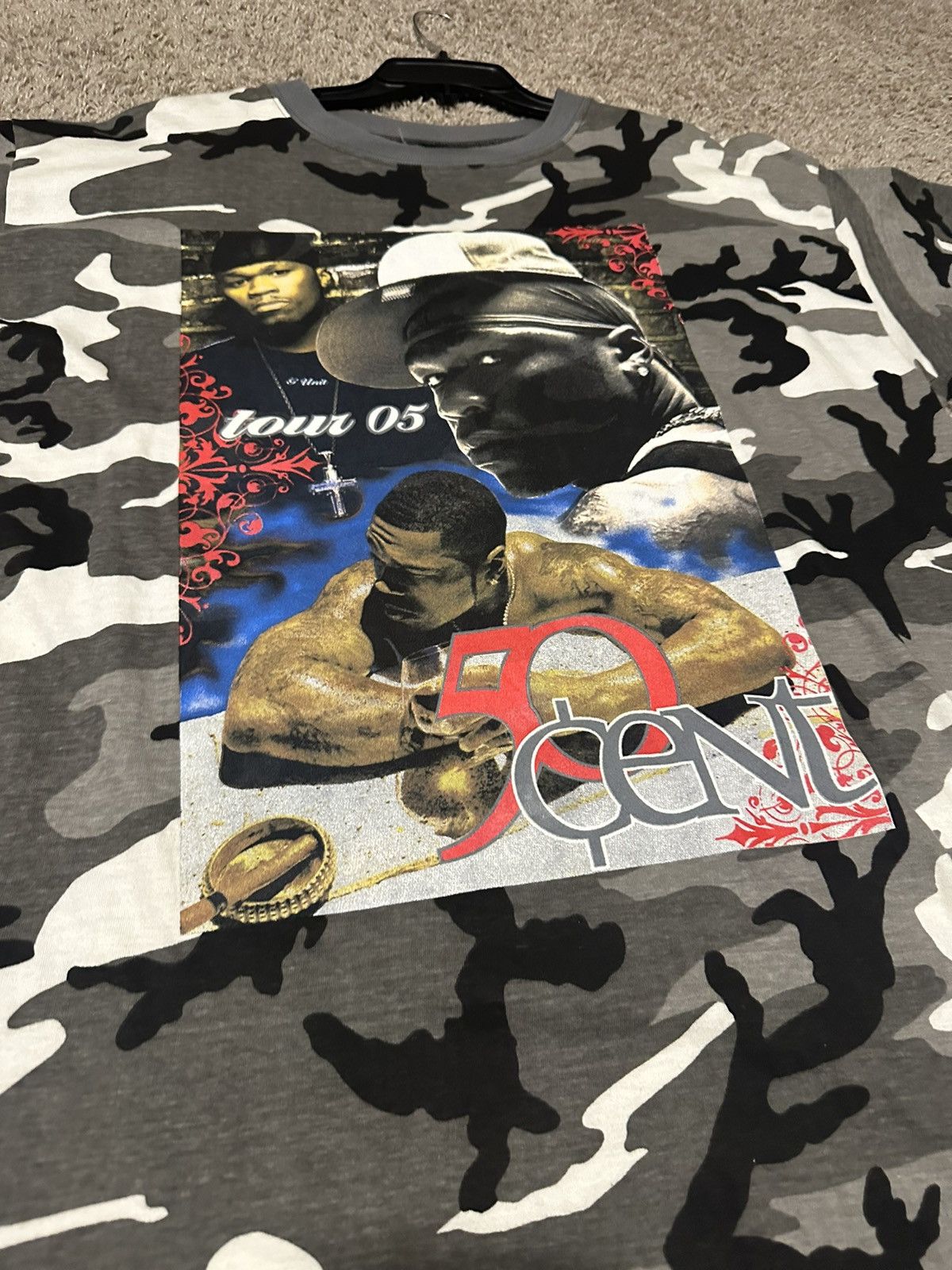 Vintage Vintage 50 cent game over Tour t shirt camo men’s Xl 2005 Size US XL / EU 56 / 4 - 1 Thumbnail