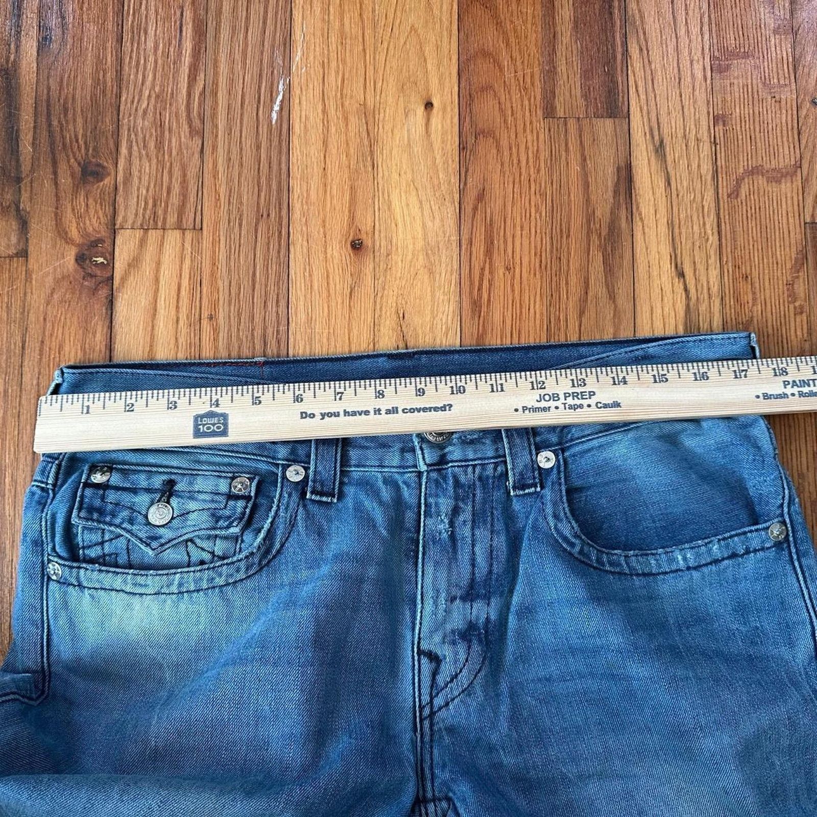 True Religion True Religion Flap Pocket Jeans Relaxed Light Wash Faded 32" Size US 32 / EU 48 - 6 Thumbnail