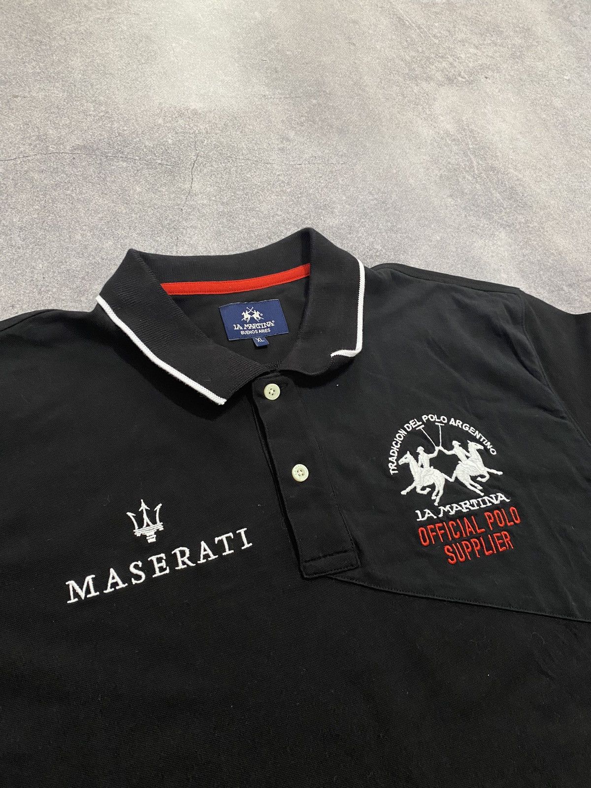 La Martina La Martina Maserati Polo T-Shirt Embroidered Logo Size US XL / EU 56 / 4 - 5 Thumbnail